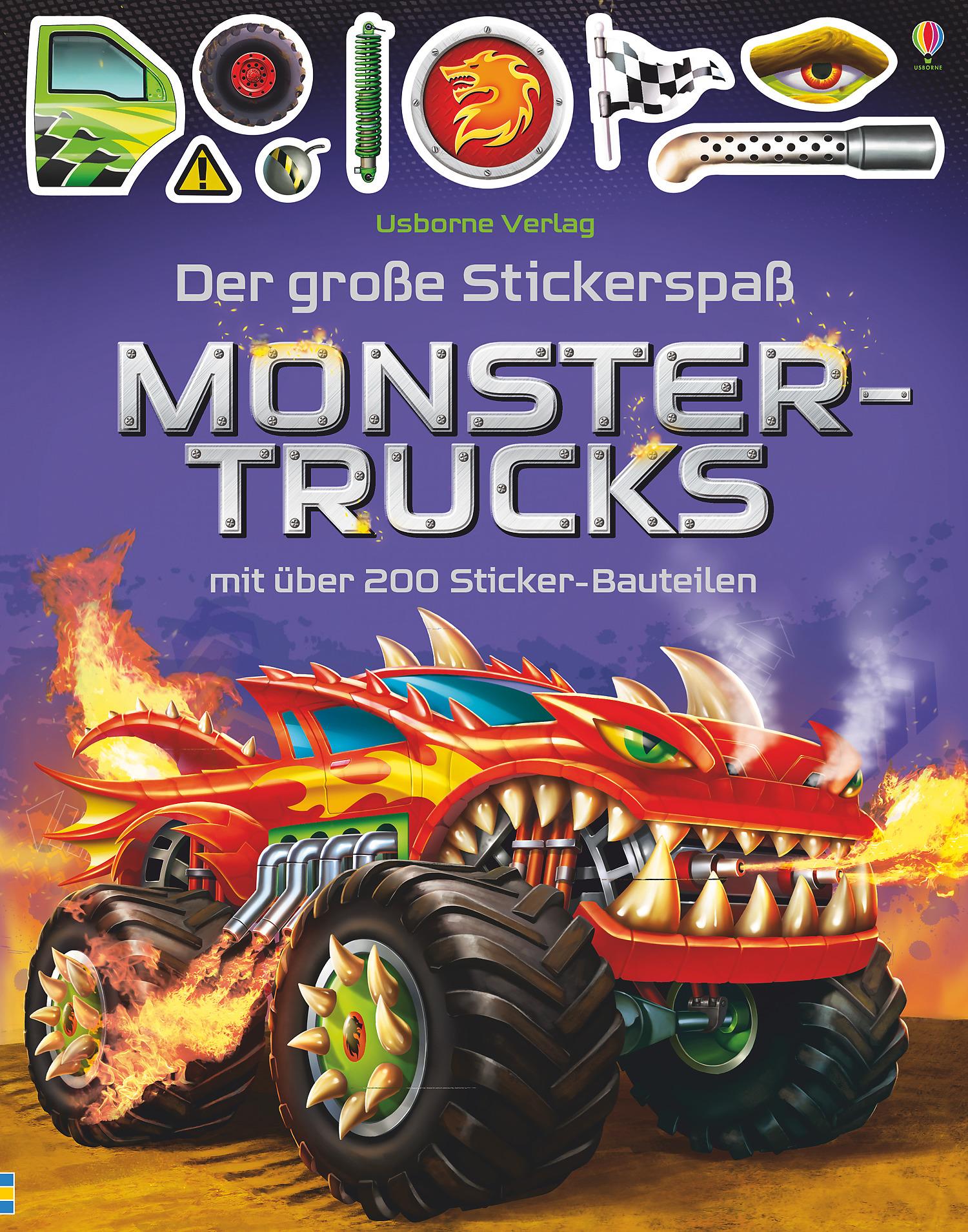 Vorderes Coverbild Der große Stickerspaß: Monstertrucks