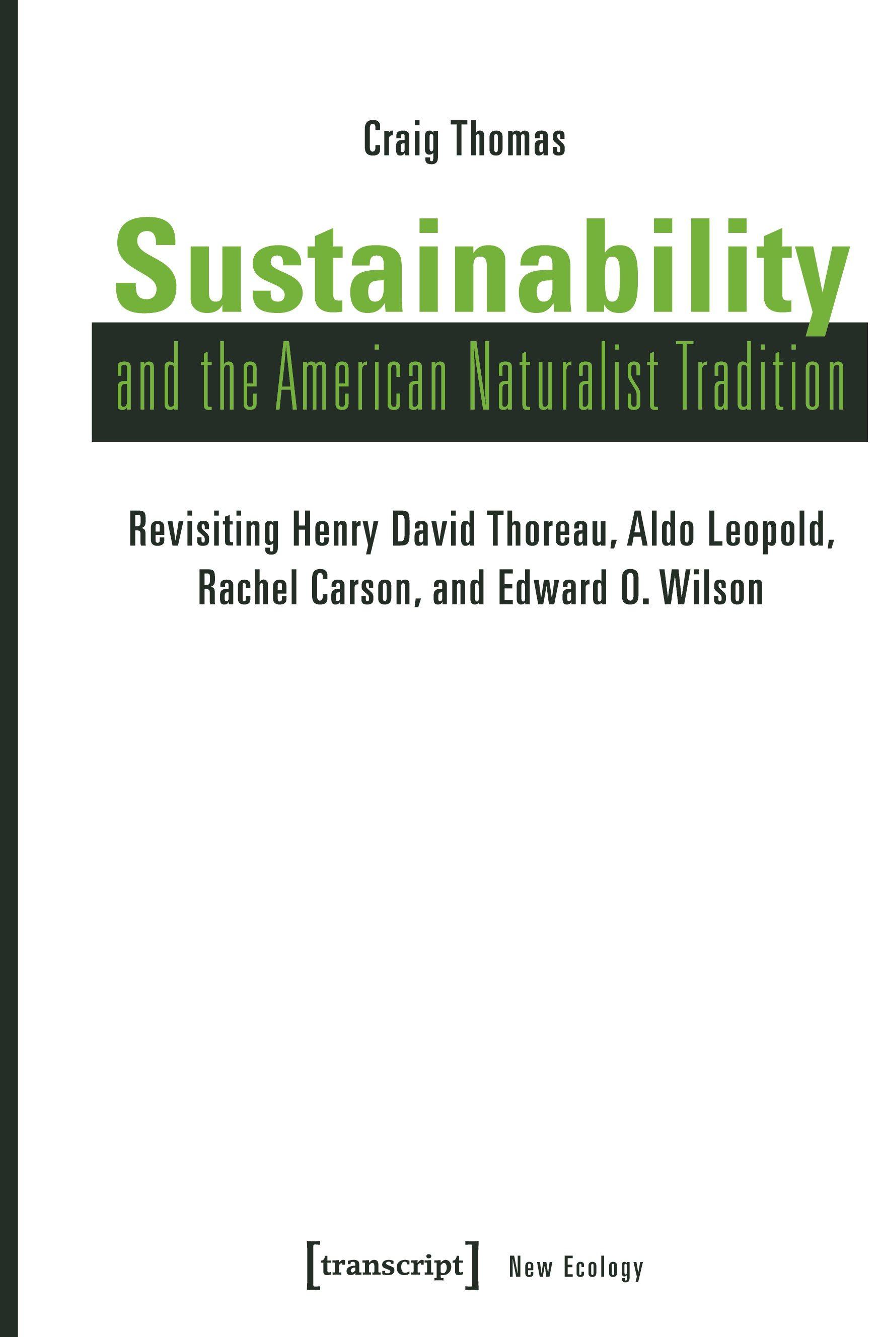 Vorderes Coverbild Sustainability and the American Naturalist Tradition