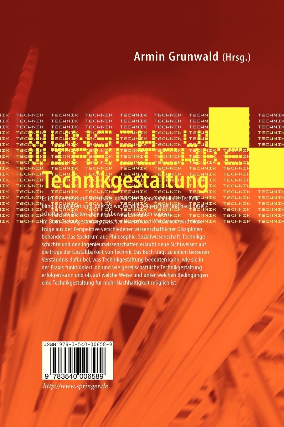 Rückseitencover Technikgestaltung zwischen Wunsch und Wirklichkeit