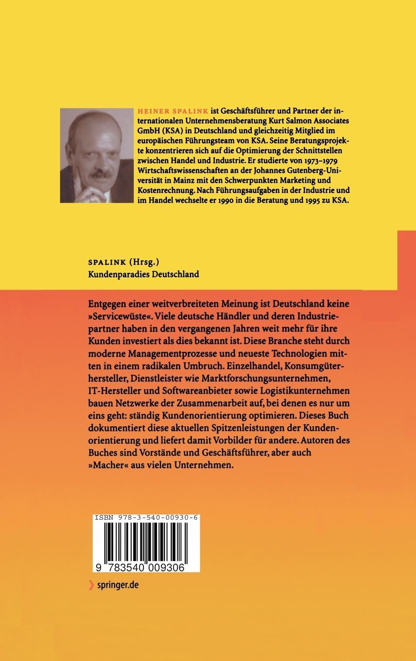 Rückseitencover Kundenparadies Deutschland