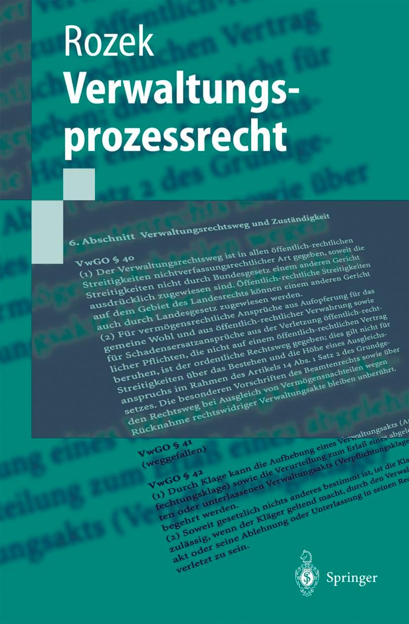 Vorderes Coverbild Verwaltungsprozessrecht