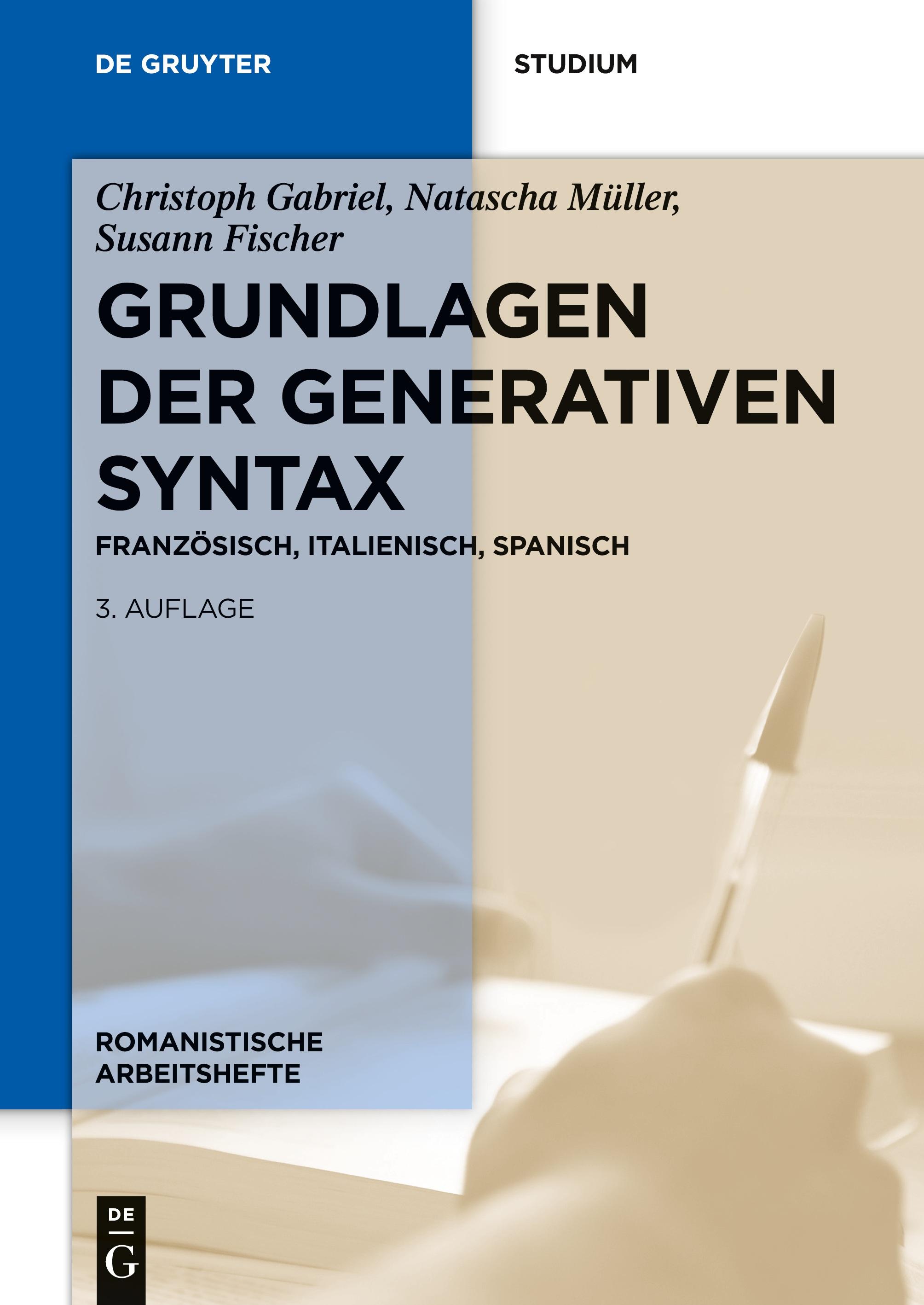 Vorderes Coverbild Grundlagen der generativen Syntax