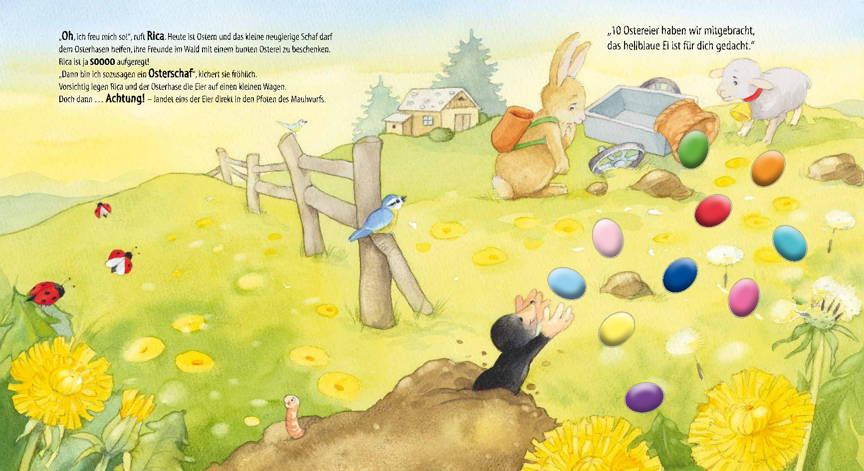 Beispielinhalt (Bild) 1, 2, 3 - Rica verschenkt ein Osterei