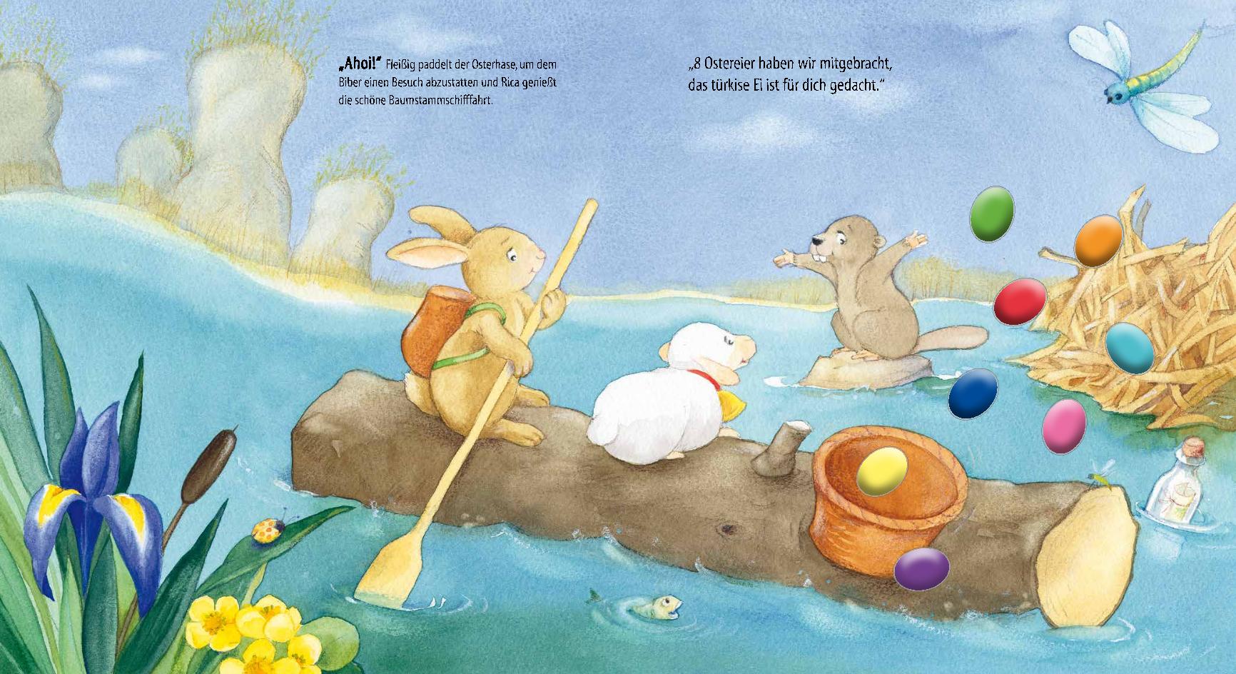 Beispielinhalt (Bild) 1, 2, 3 - Rica verschenkt ein Osterei