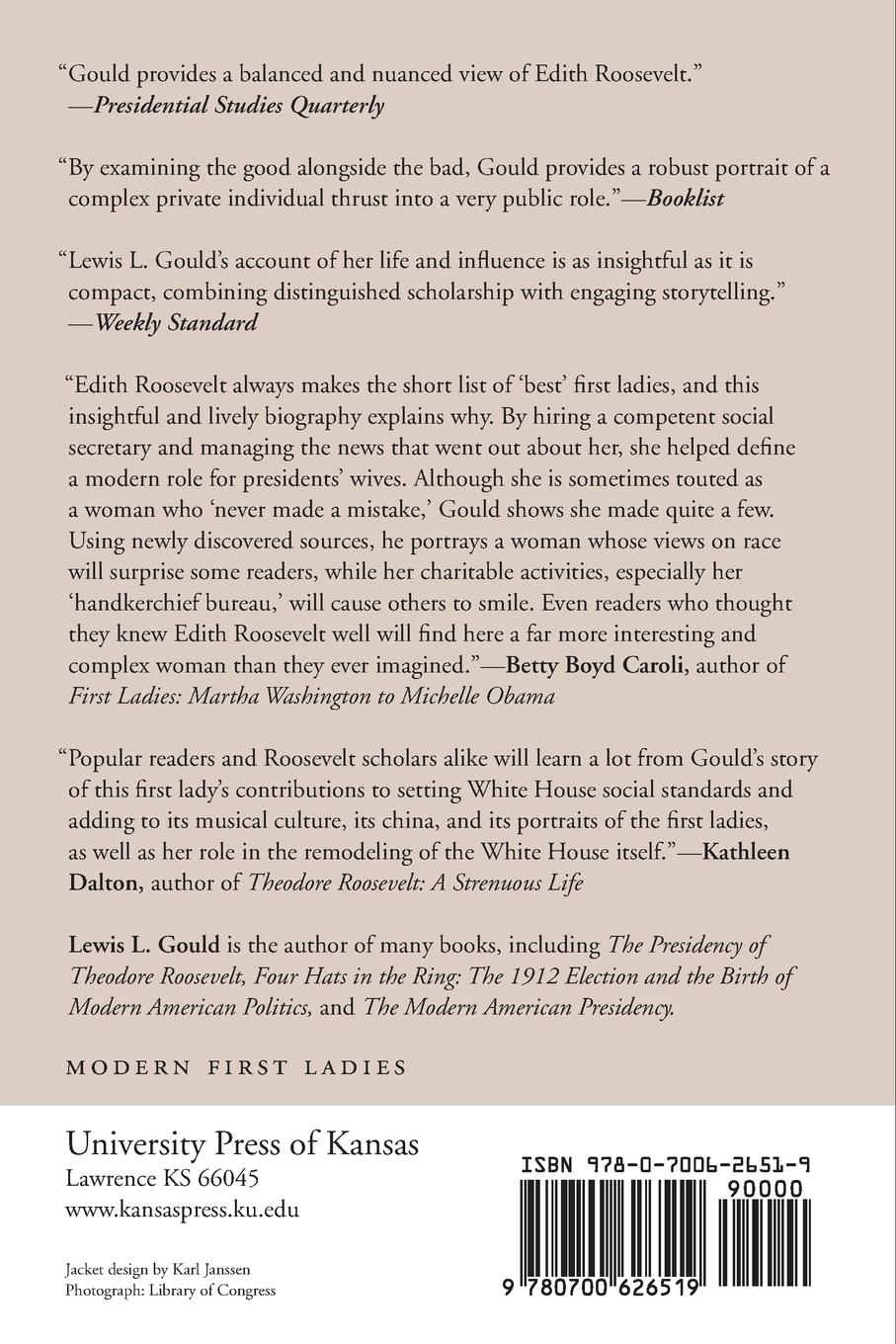 Rückseitencover Edith Kermit Roosevelt