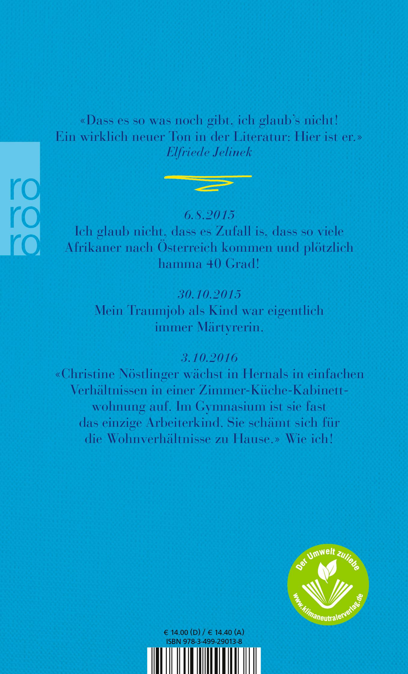 Rückseitencover Statusmeldungen