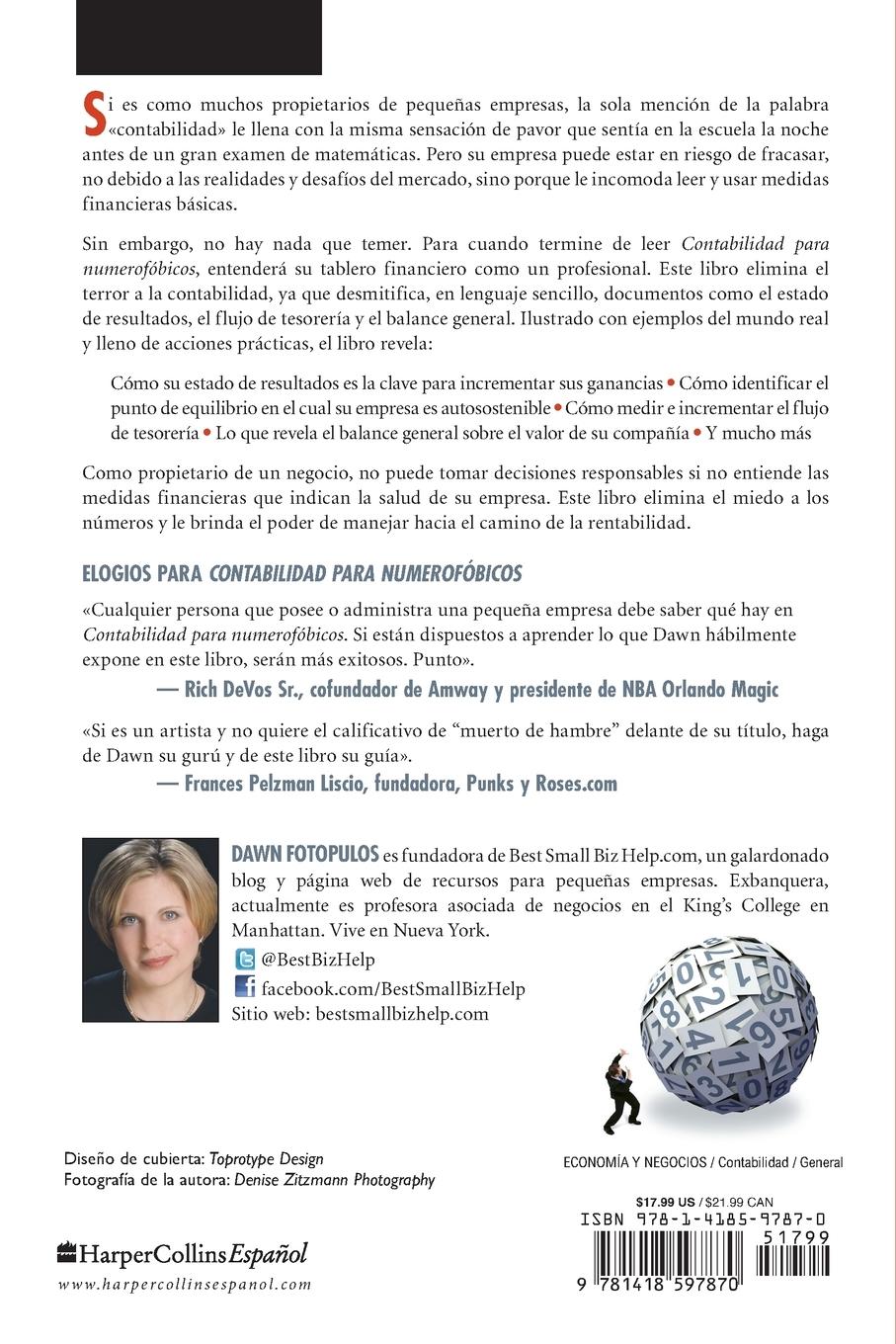 Rückseitencover El Contabilidad para numerof¿¿bicos