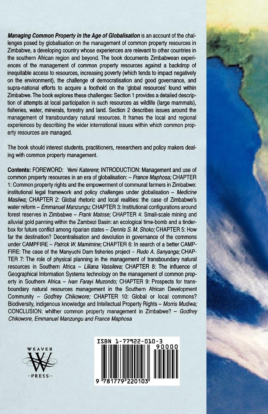 Rückseitencover Managing Common Property in an Age of Globalisation. Zimbabwean Experiences