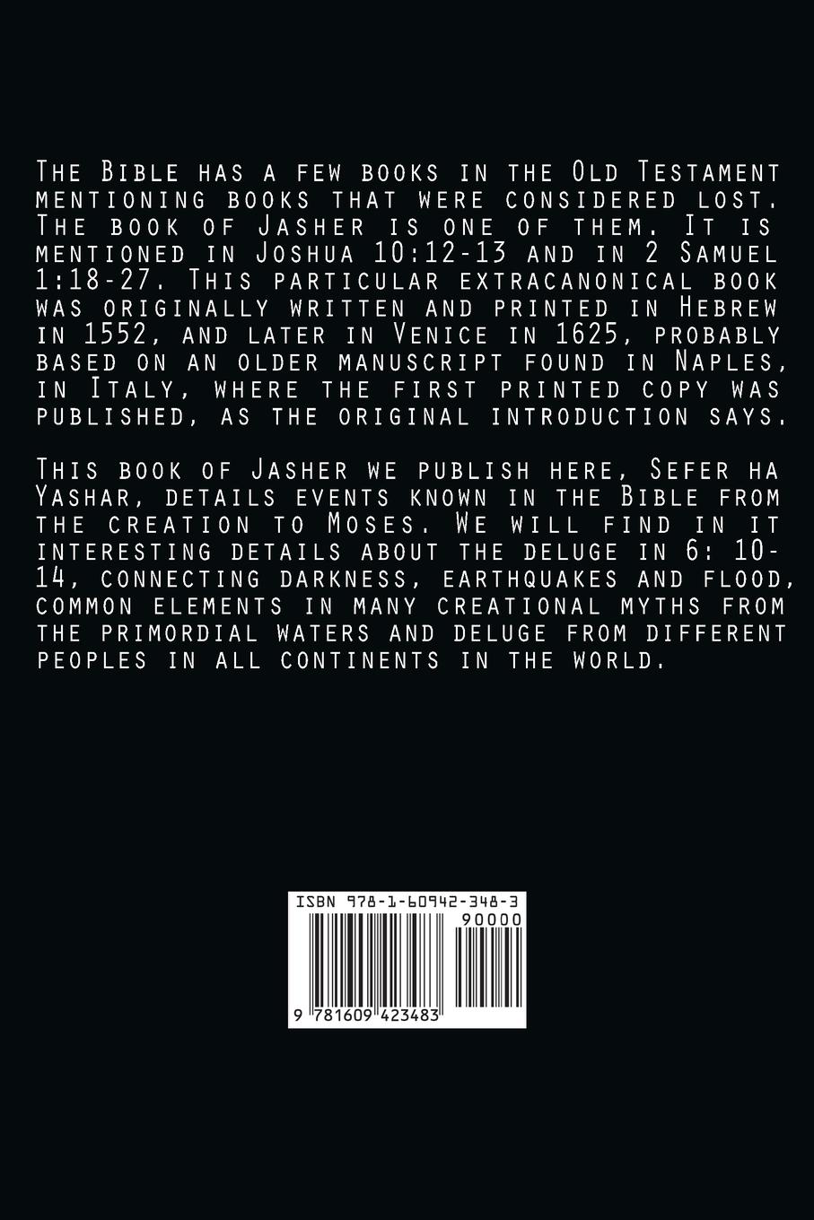 Rückseitencover The Book of Jasher