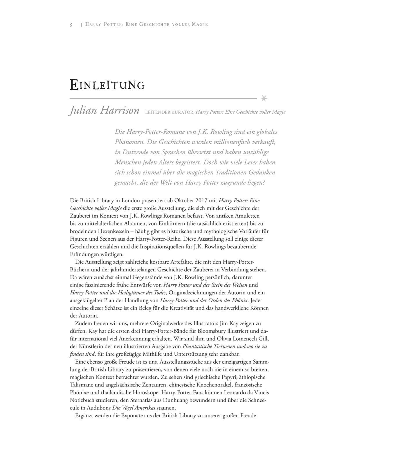 Beispielinhalt (Bild) Harry Potter: Eine Geschichte voller Magie