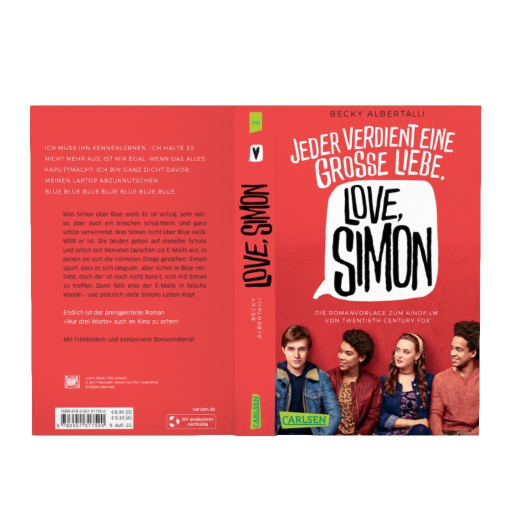 Beispielinhalt (Bild) Love, Simon (Filmausgabe) (Nur drei Worte - Love, Simon)