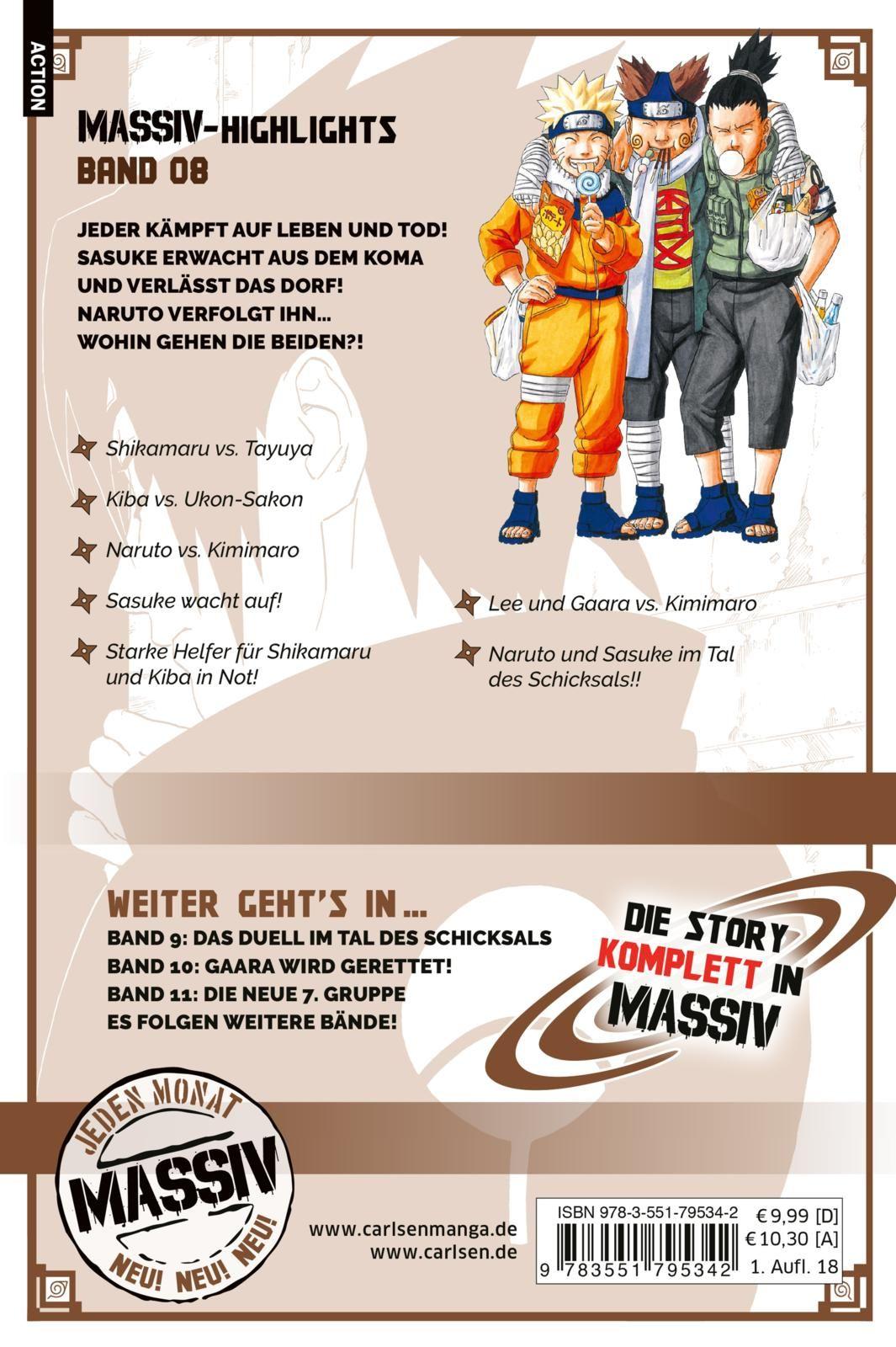 Rückseitencover NARUTO Massiv 8