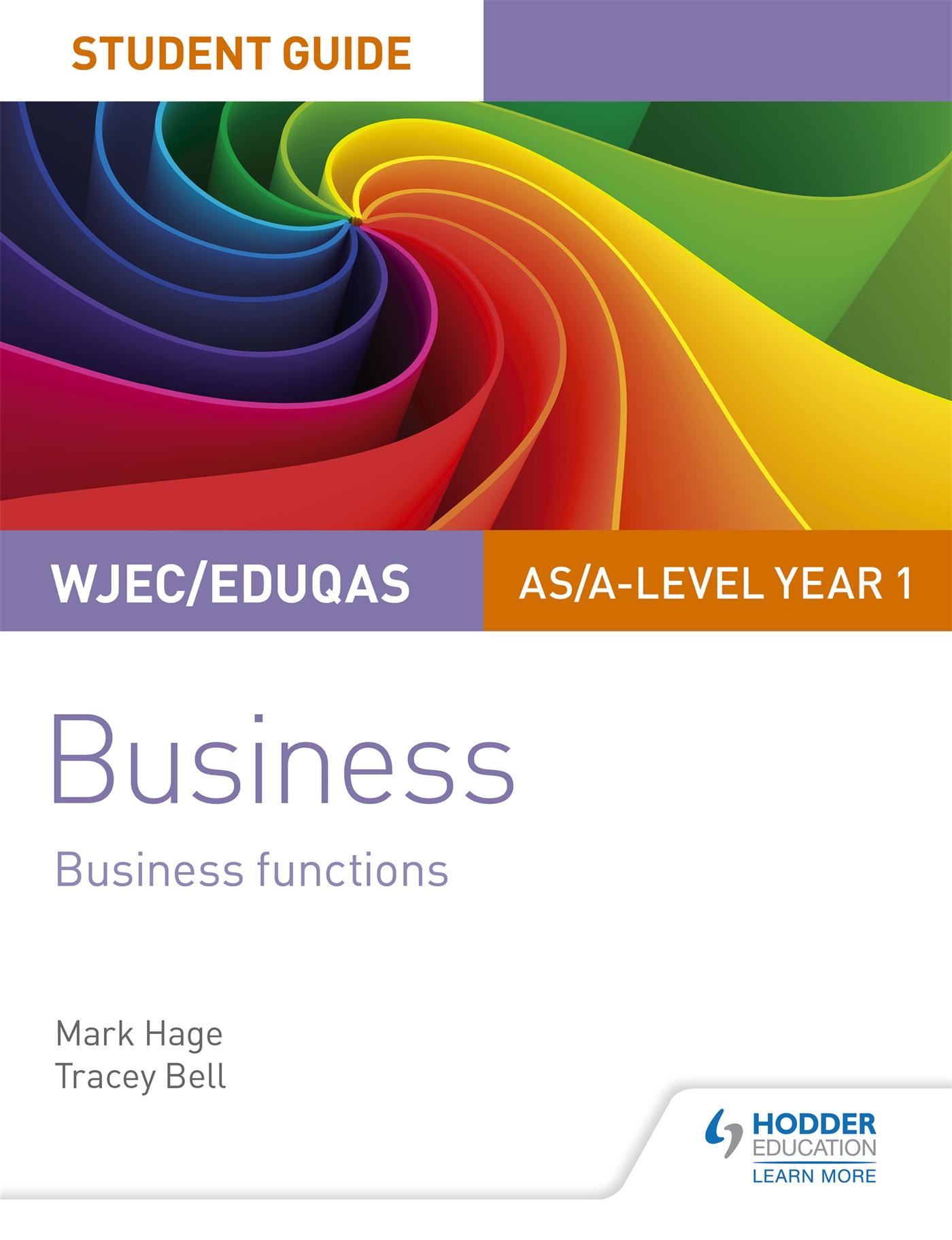 Vorderes Coverbild WJEC/Eduqas AS/A-level Year 1 Business Student Guide 2: Business Functions