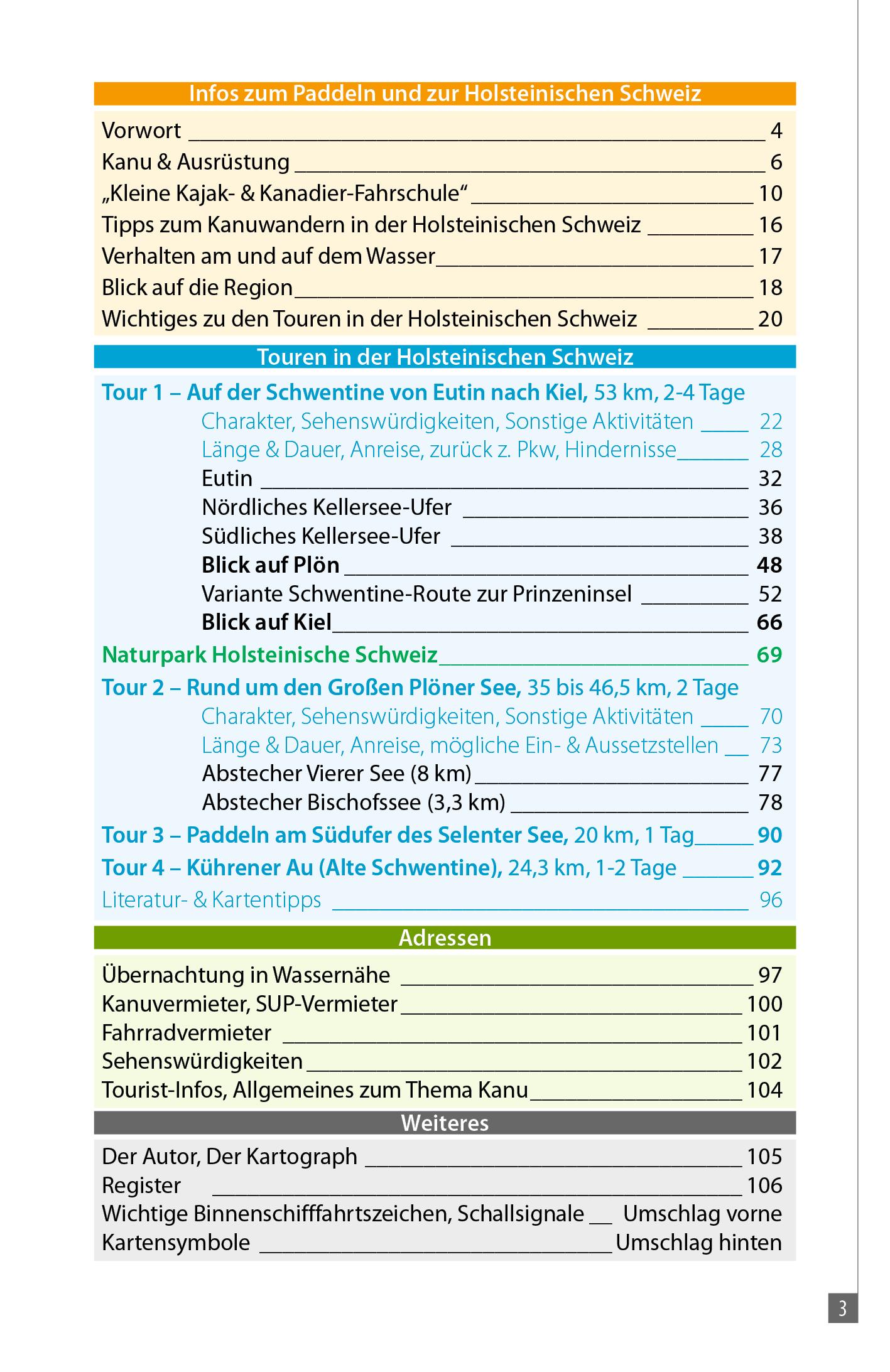 Beispielinhalt (Bild) Kanu Kompakt Holsteinische Schweiz