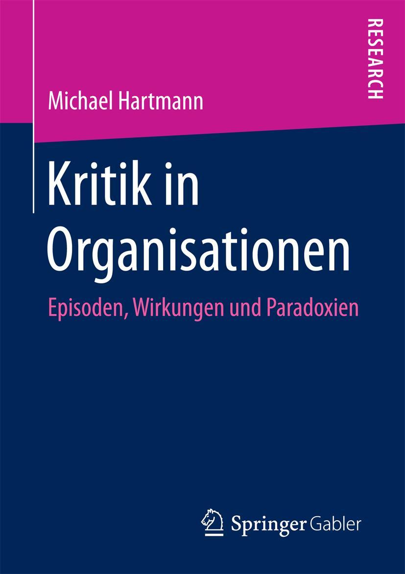 Vorderes Coverbild Kritik in Organisationen