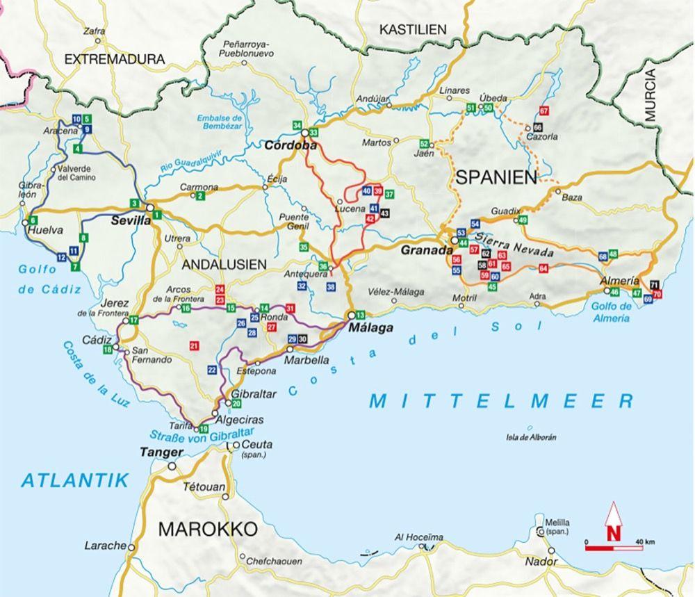 Beispielinhalt (Bild) Wanderurlaubsführer Andalusien