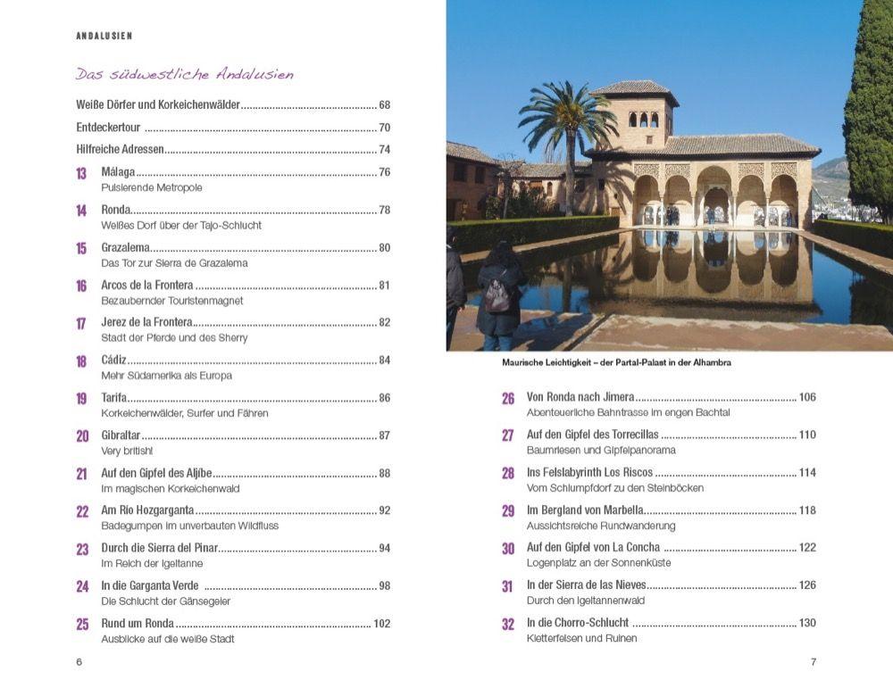 Beispielinhalt (Bild) Wanderurlaubsführer Andalusien