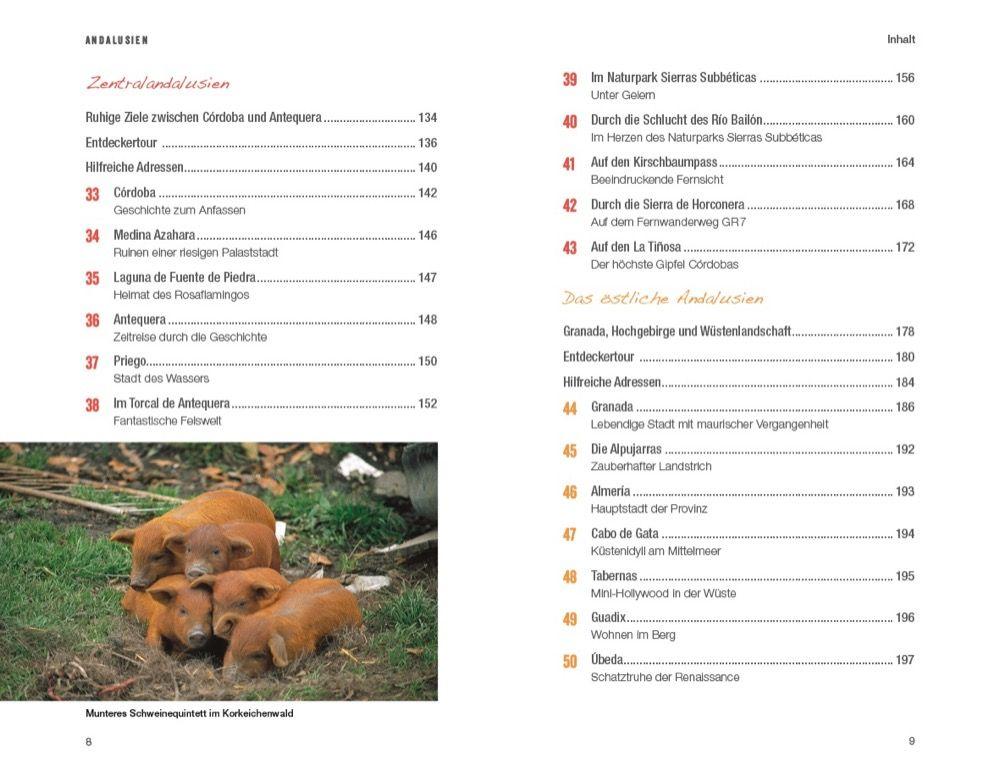 Beispielinhalt (Bild) Wanderurlaubsführer Andalusien