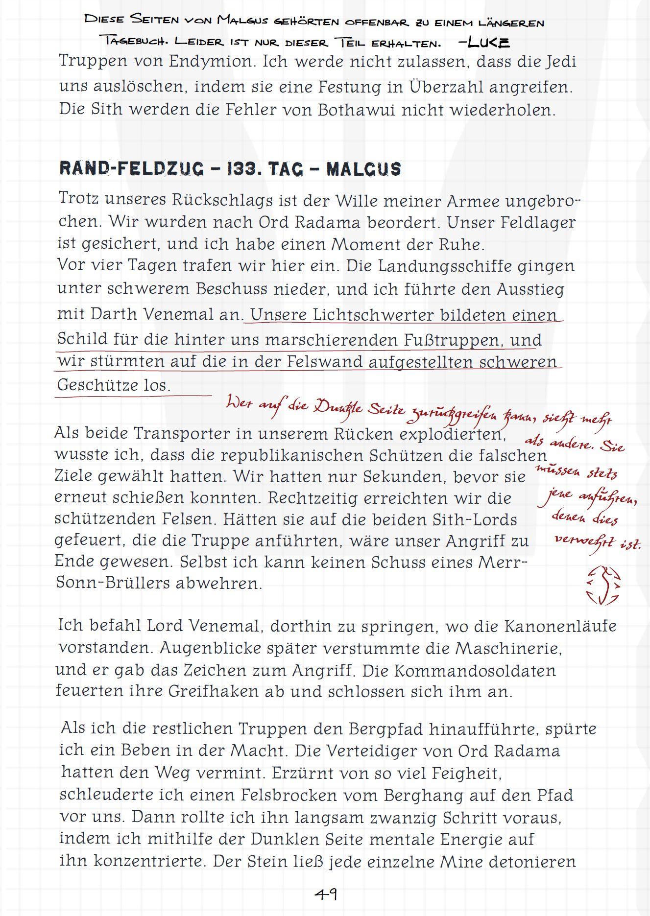 Beispielinhalt (Bild) Star Wars: Das Buch der Sith