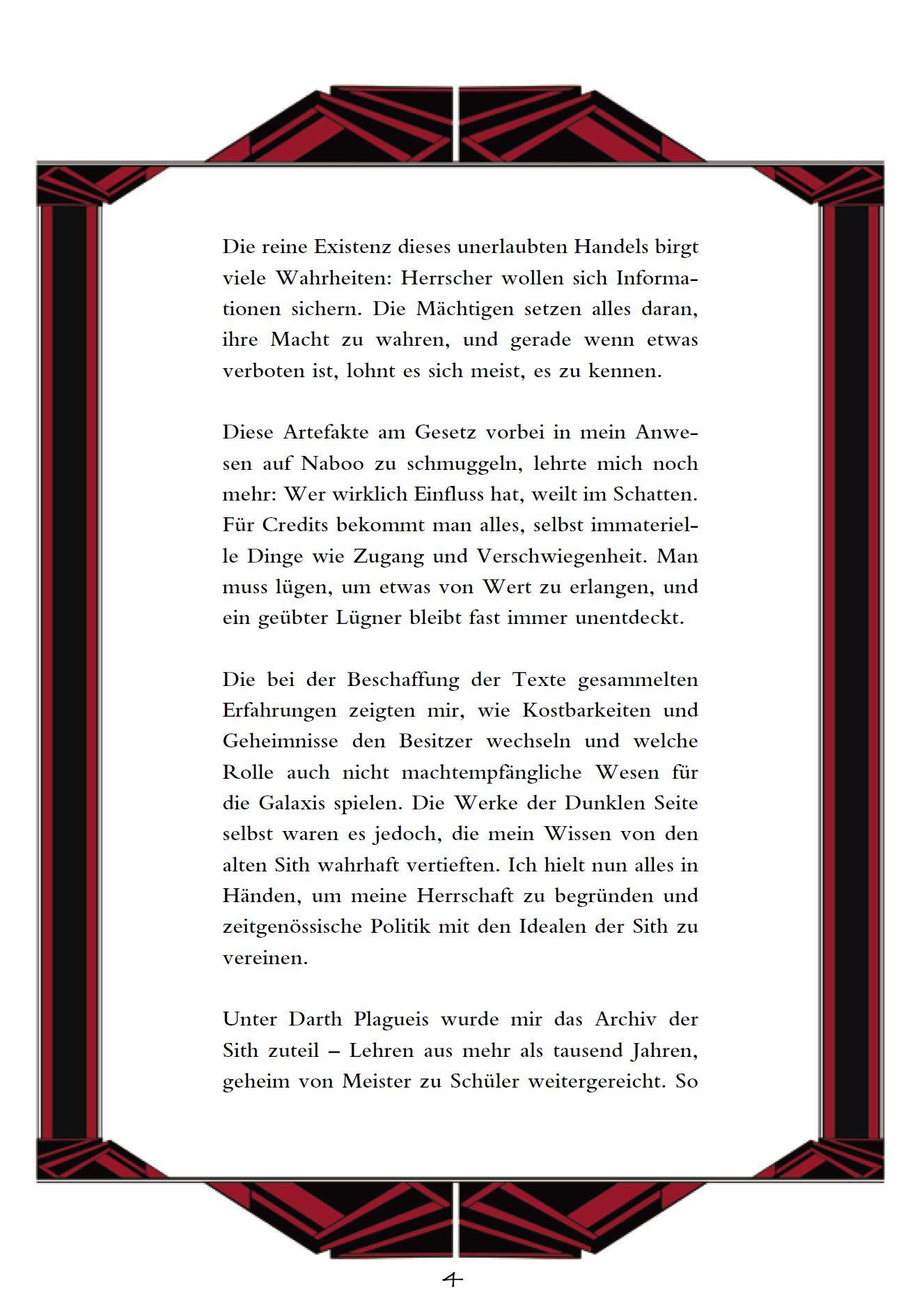 Beispielinhalt (Bild) Star Wars: Das Buch der Sith