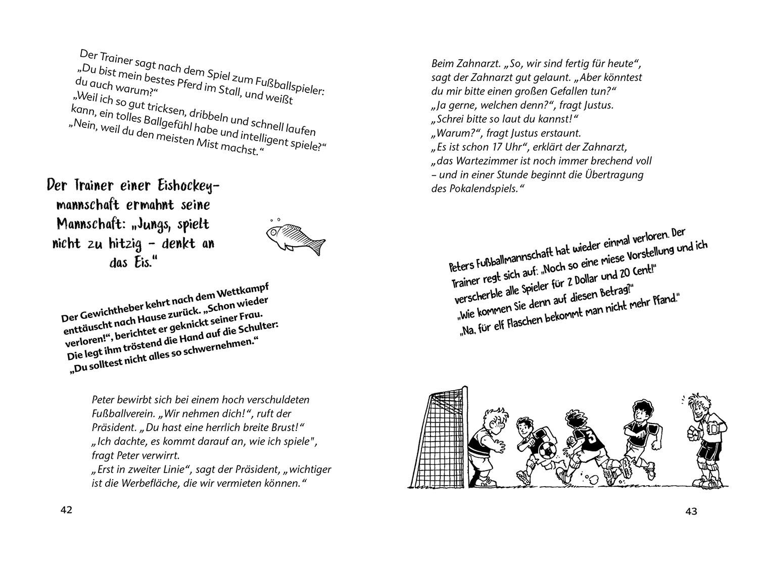Beispielinhalt (Bild) Die drei ??? Kids Das Witzebuch