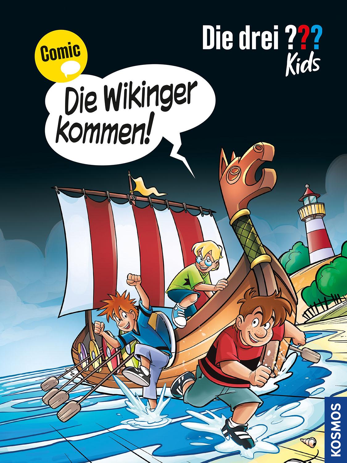 Vorderes Coverbild Die drei ??? Kids, Die Wikinger kommen! (drei Fragezeichen)