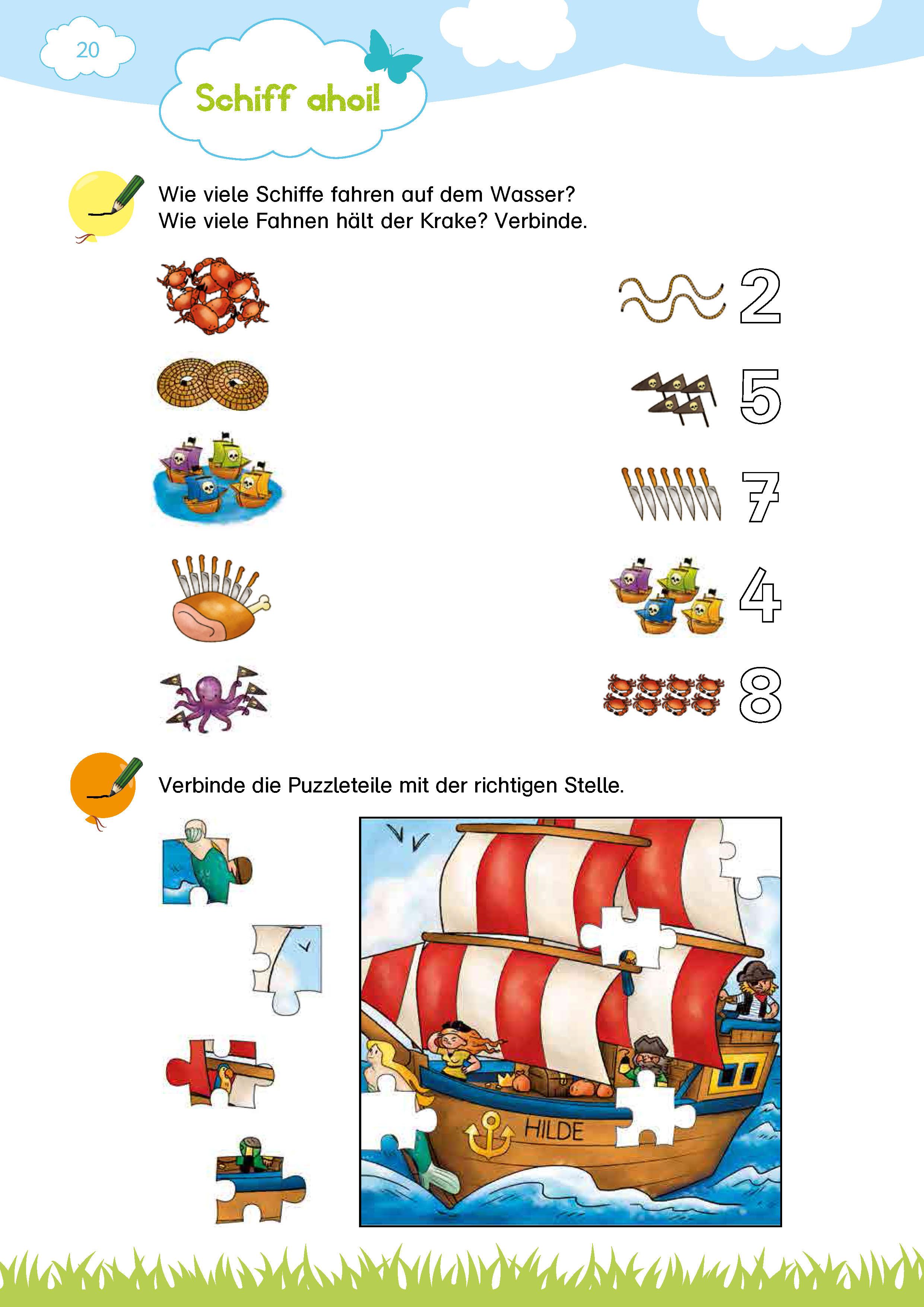 Beispielinhalt (Bild) Klett Mein großes buntes Vorschul-Buch