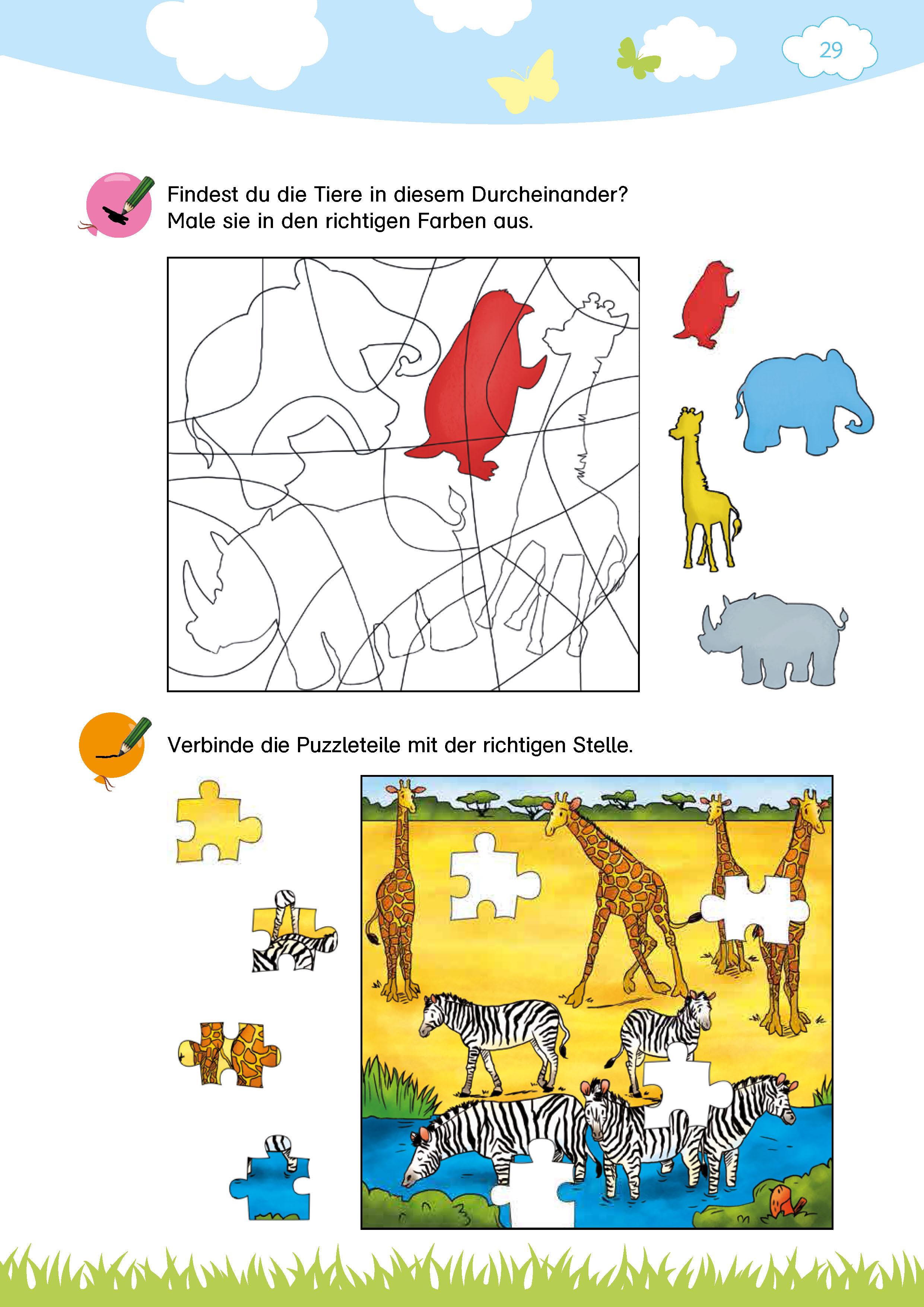 Beispielinhalt (Bild) Klett Mein großes buntes Vorschul-Buch