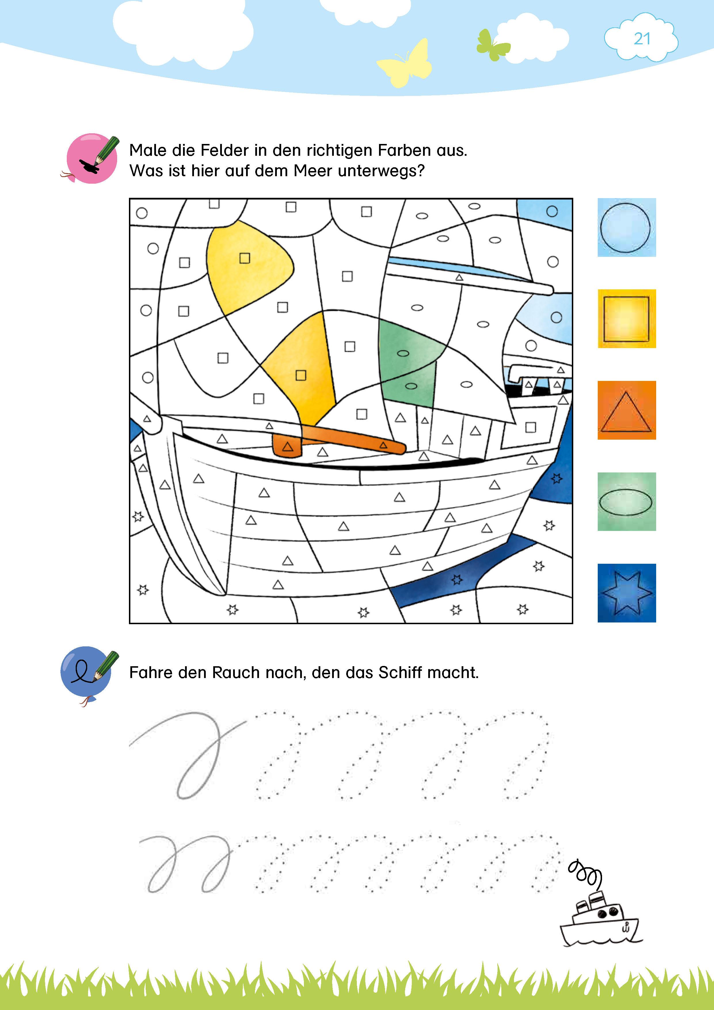 Beispielinhalt (Bild) Klett Mein großes buntes Vorschul-Buch