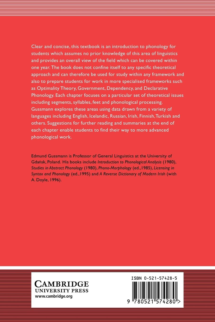 Rückseitencover Phonology