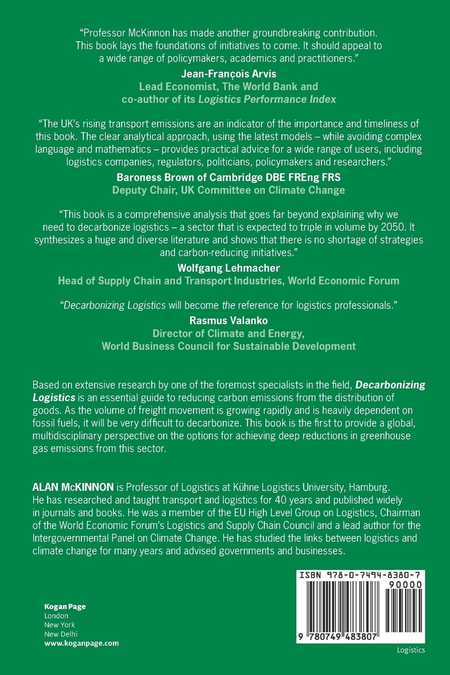 Rückseitencover Decarbonizing Logistics