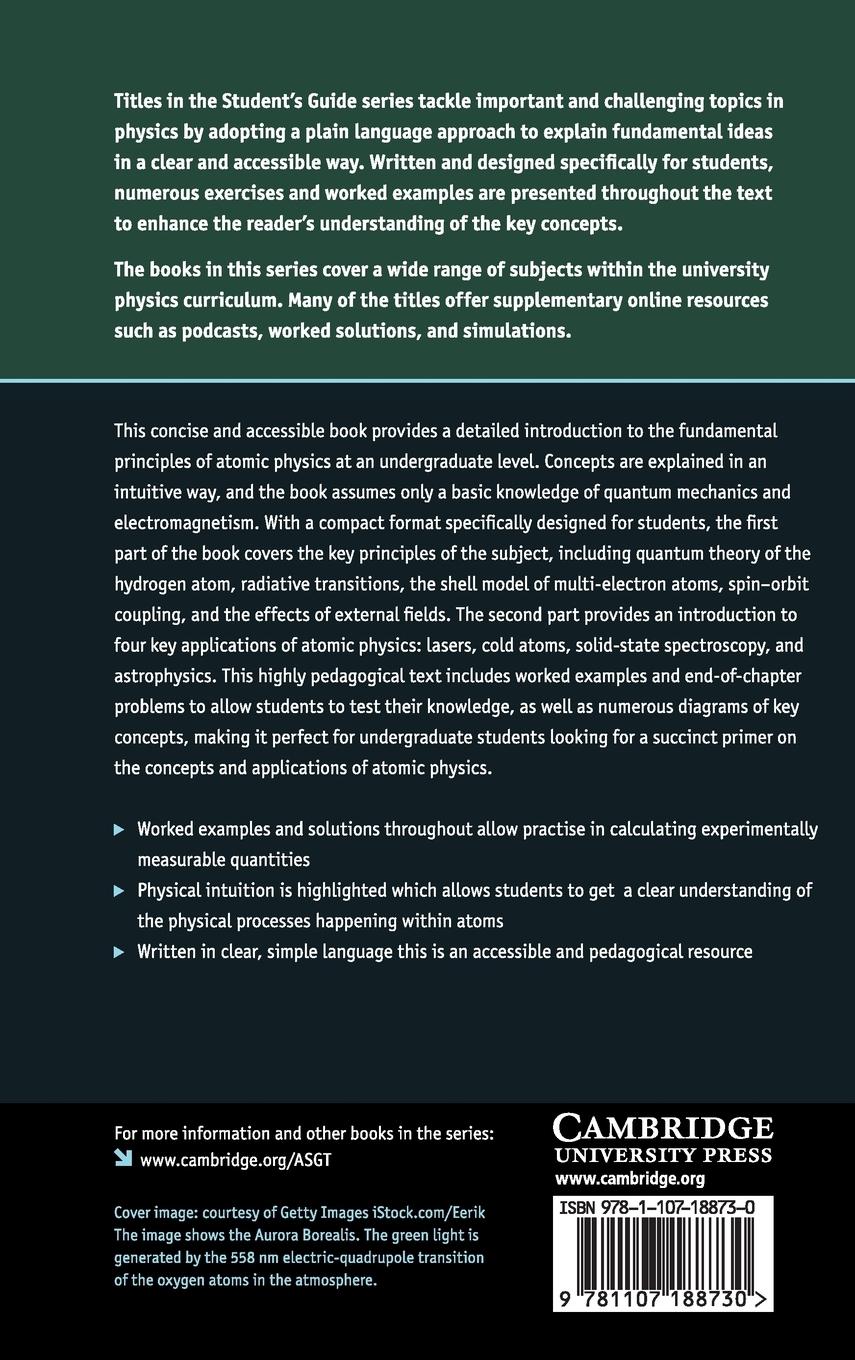 Rückseitencover A Student's Guide to Atomic Physics