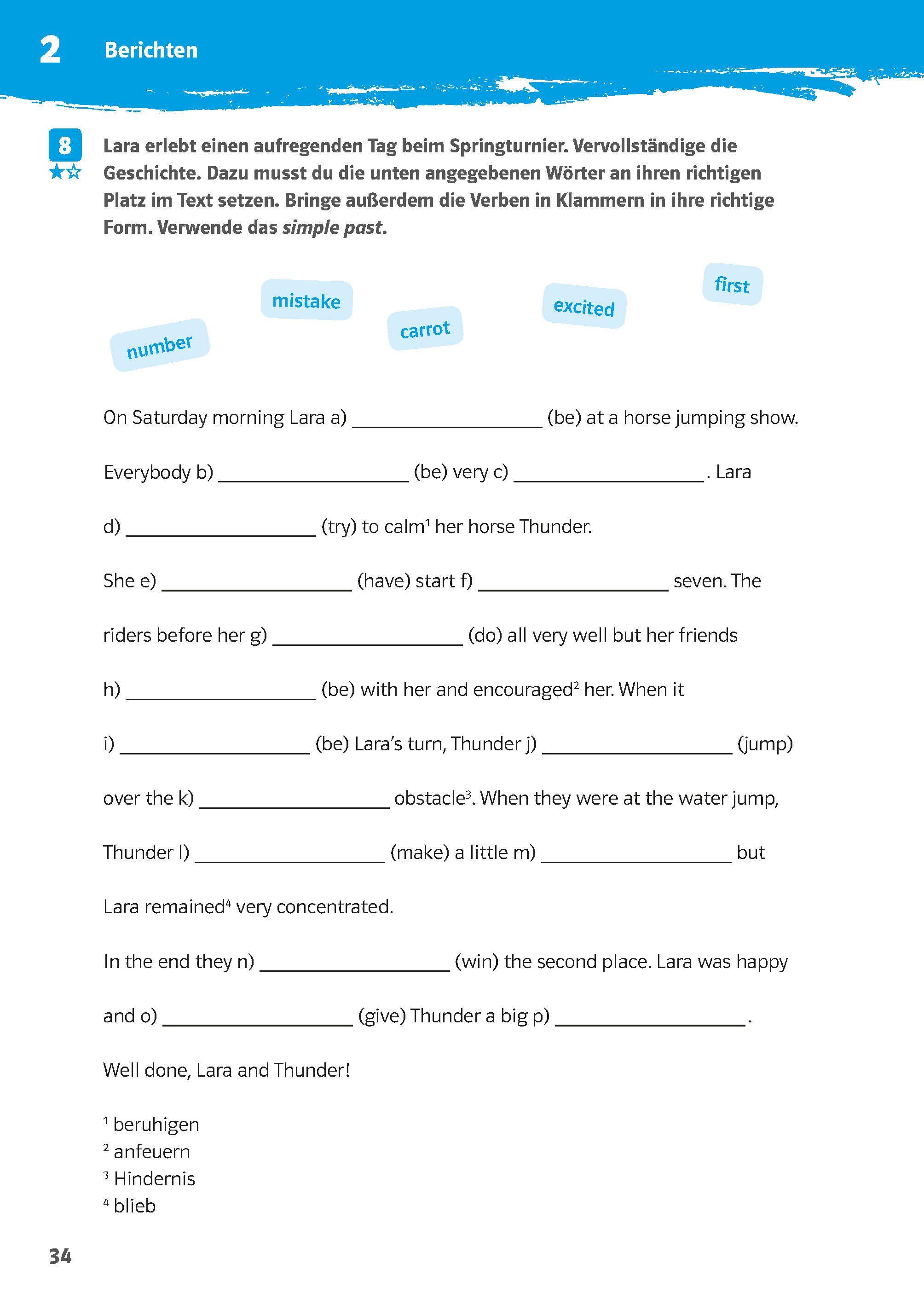 Beispielinhalt (Bild) 10-Minuten-Training Englisch Aufsatz: Erste englische Texte schreiben. 5./6. Klasse. Kleine Lernportionen für jeden Tag