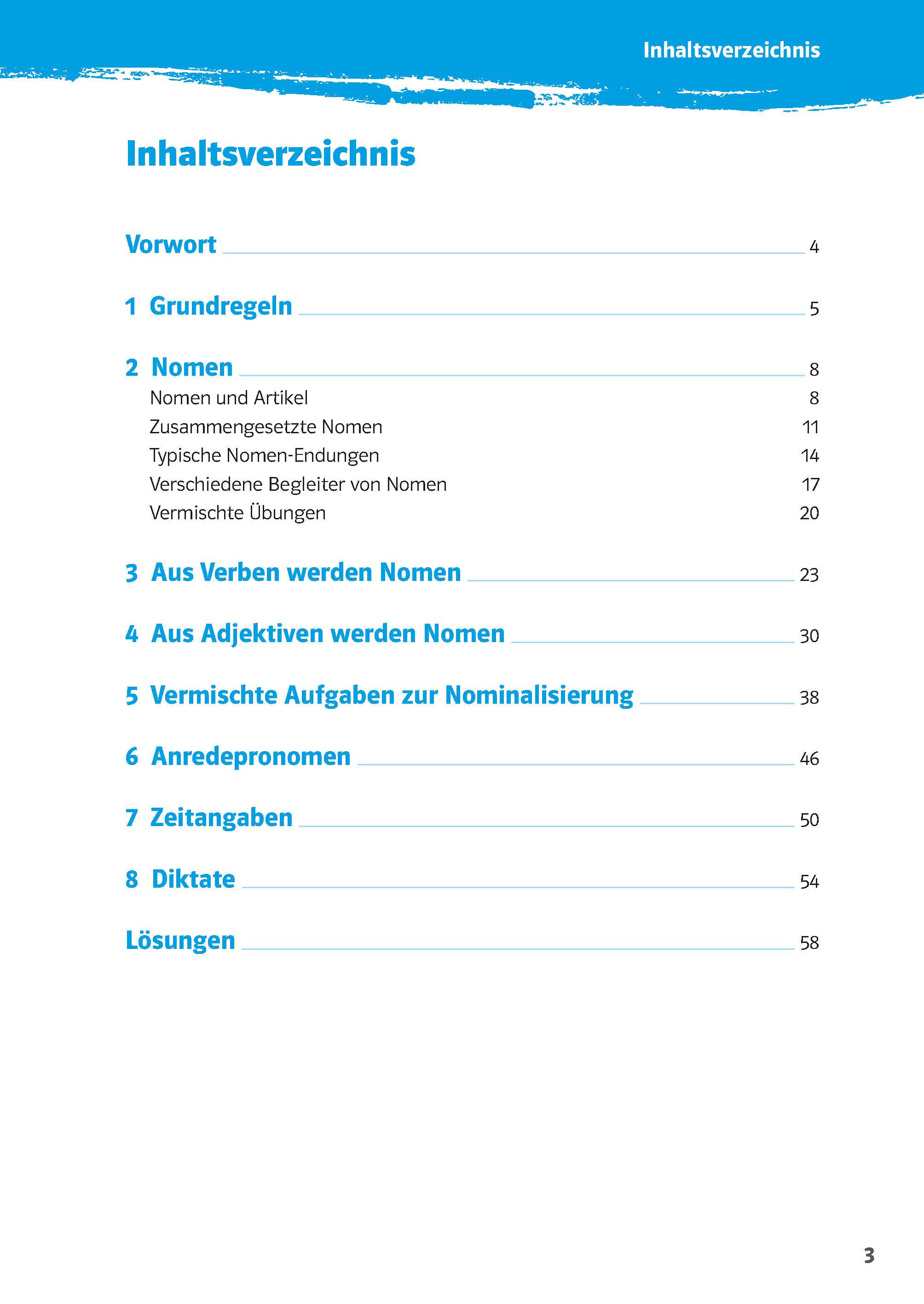 Beispielinhalt (Bild) 10-Minuten-Training Deutsch Groß- und Kleinschreibung 5./6. Klasse. Kleine Lernportionen für jeden Tag