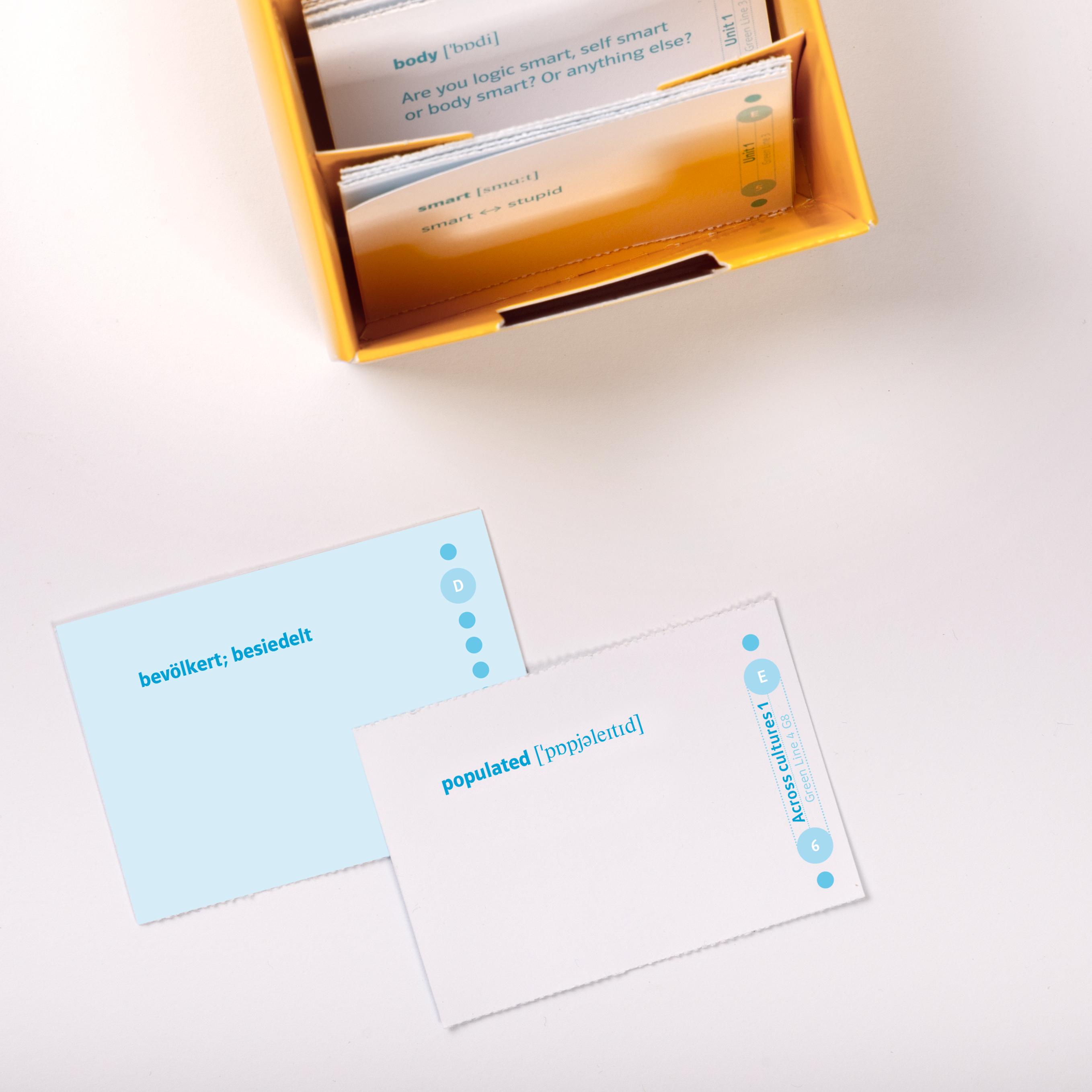 Beispielinhalt (Bild) Vokabel-Lernbox zum Schulbuch. Green Line 4. G8. Klasse 8