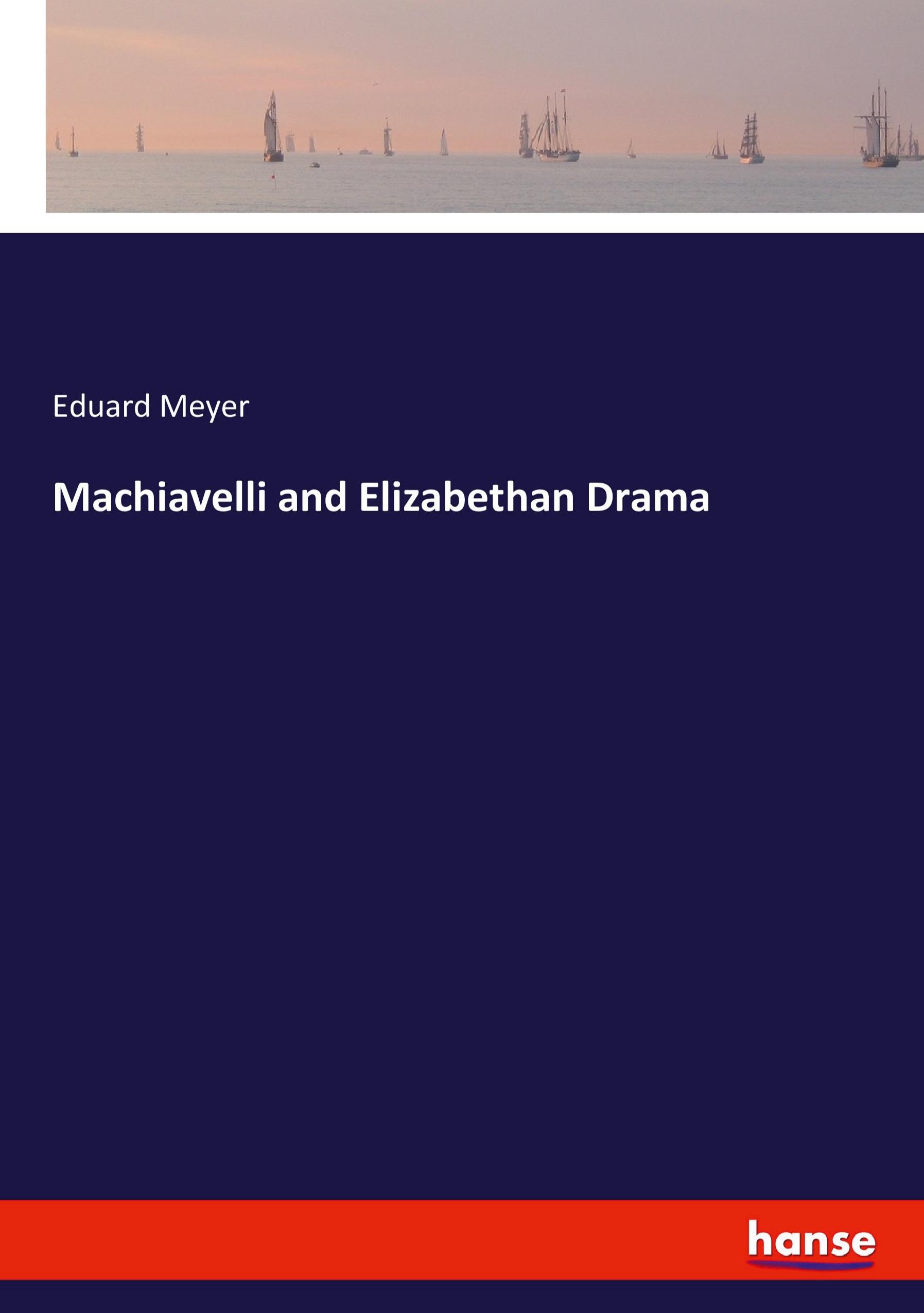Vorderes Coverbild Machiavelli and Elizabethan Drama