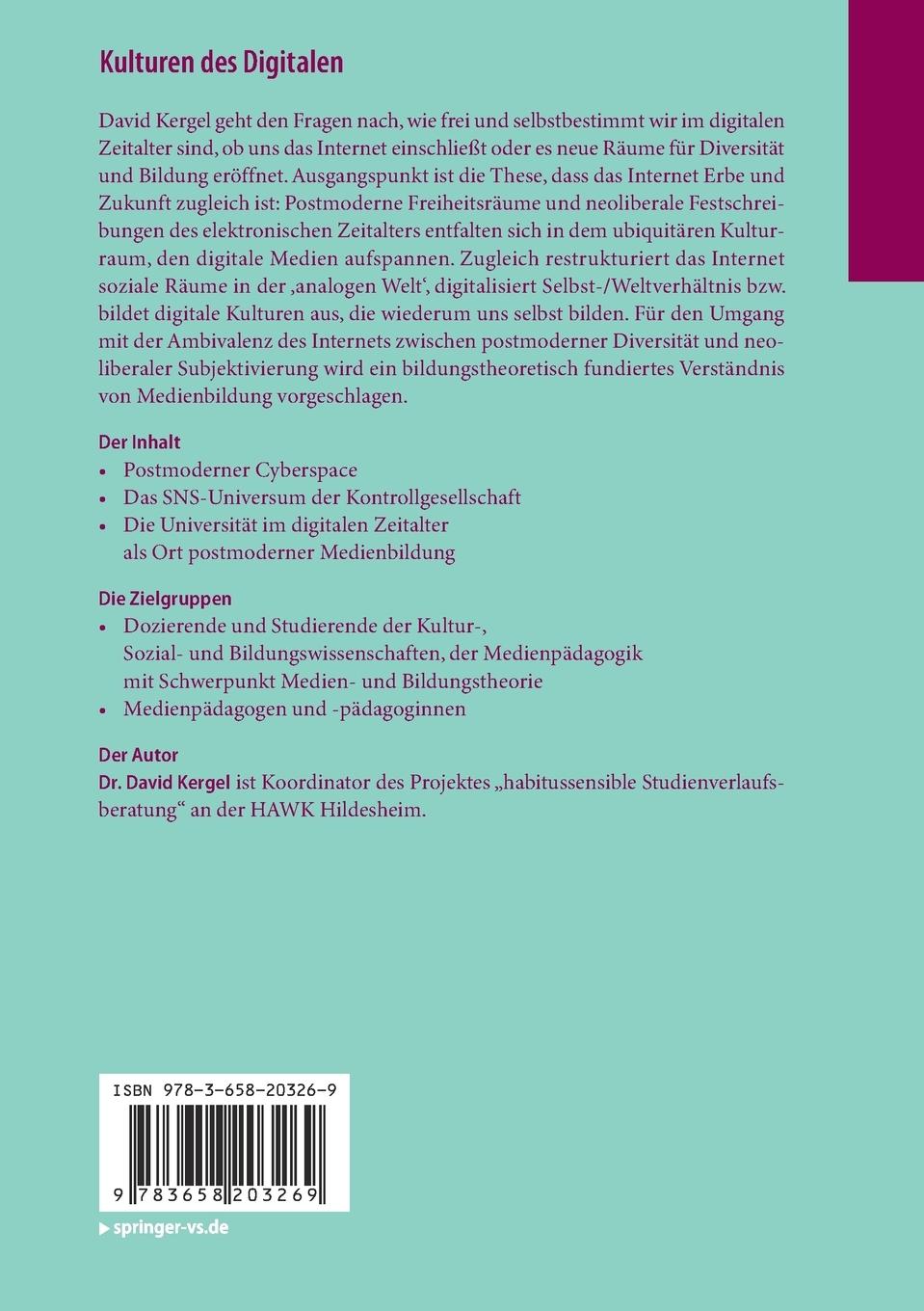 Rückseitencover Kulturen des Digitalen