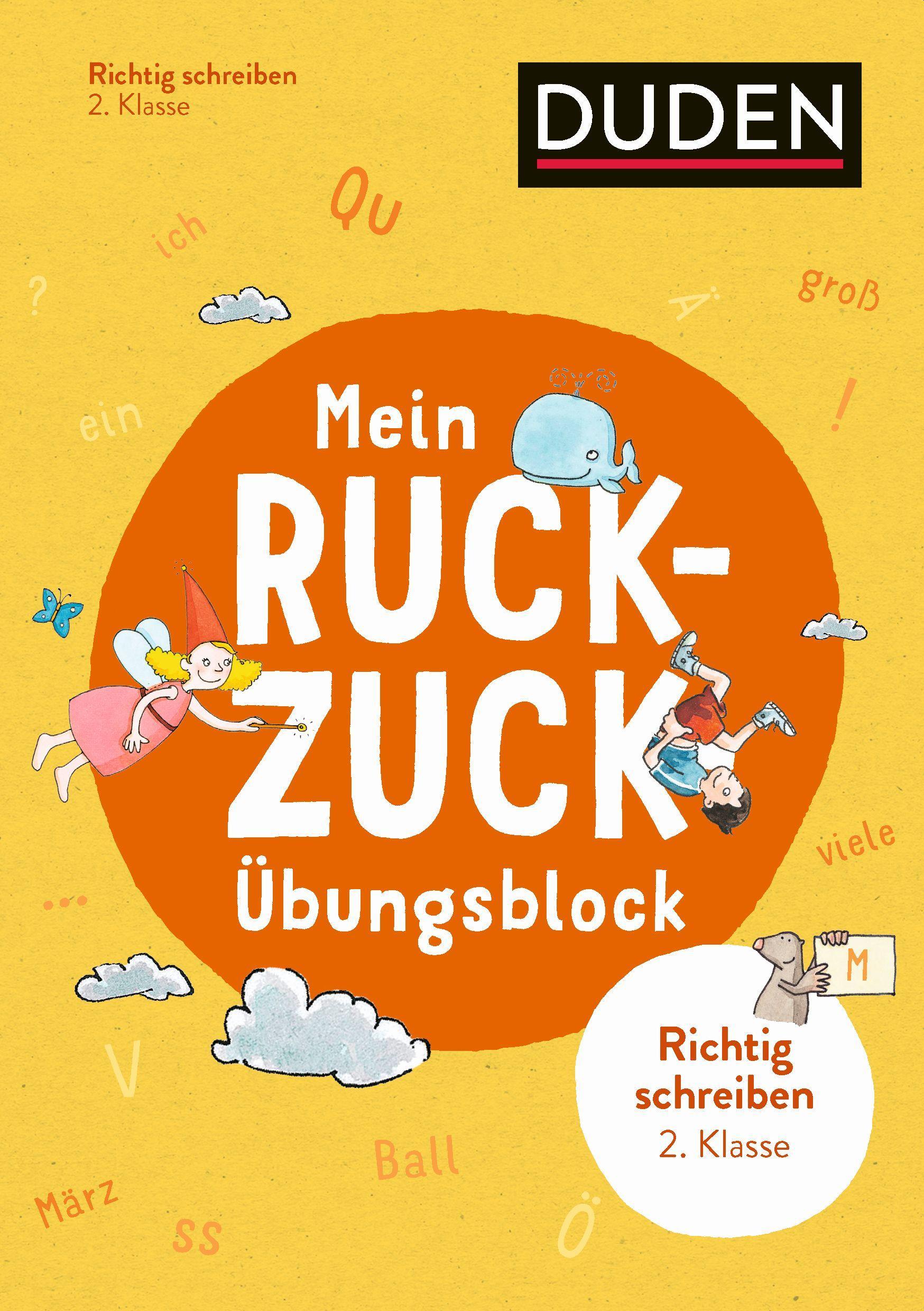 Vorderes Coverbild Mein Ruckzuck-Übungsblock Richtig schreiben 2. Klasse