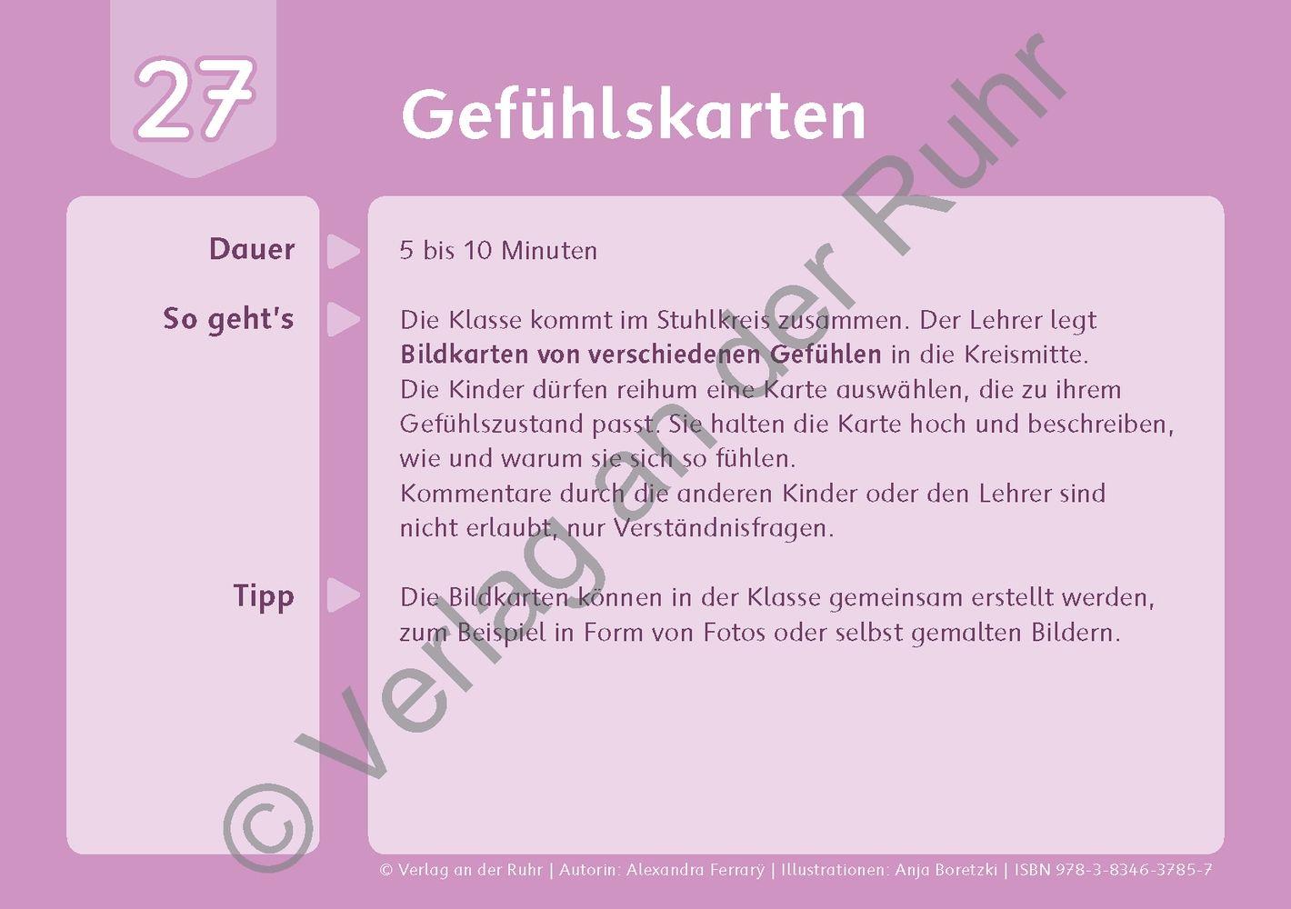 Beispielinhalt (Bild) Die Methoden-Kartei