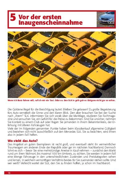 Beispielinhalt (Bild) Praxisratgeber Klassikerkauf Mercedes-Benz SLK (R 170)