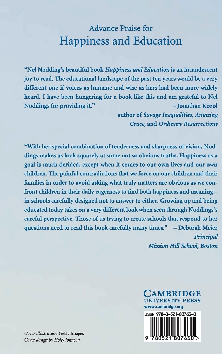 Rückseitencover Happiness and Education