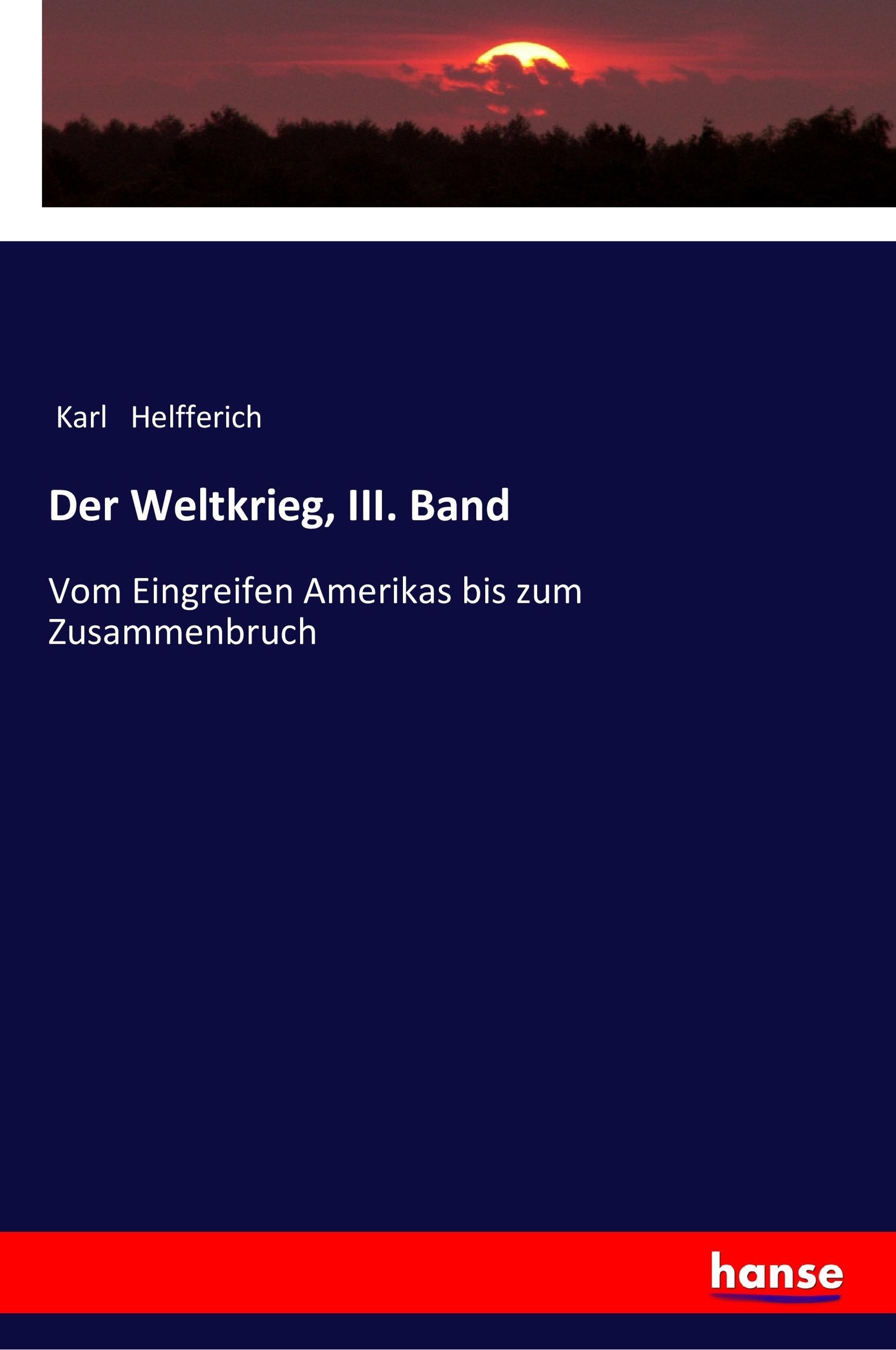 Vorderes Coverbild Der Weltkrieg, III. Band