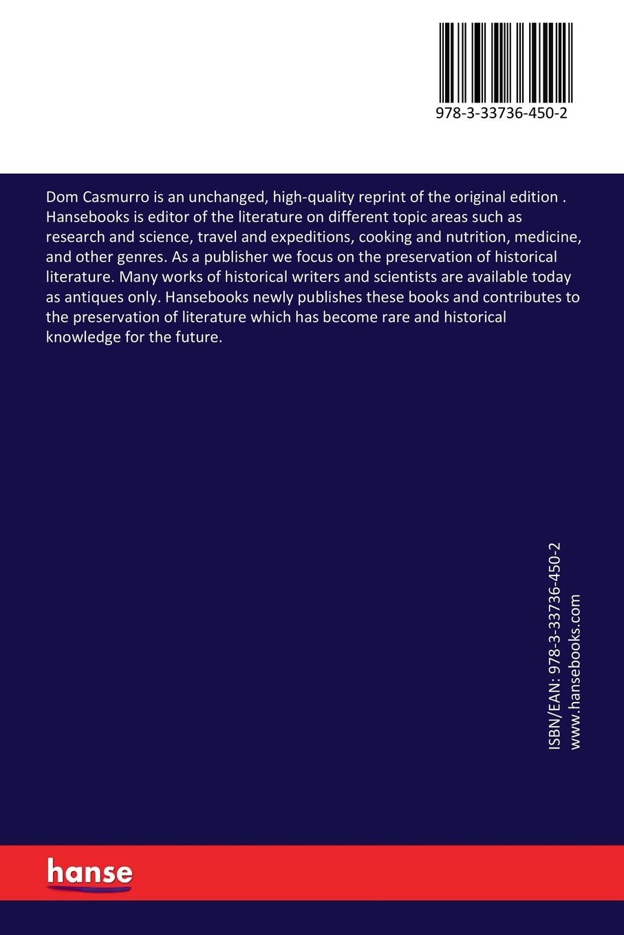 Rückseitencover Dom Casmurro