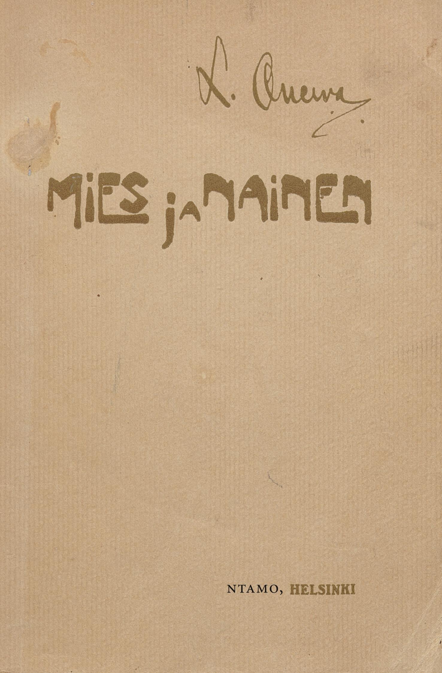 Vorderes Coverbild Mies ja nainen