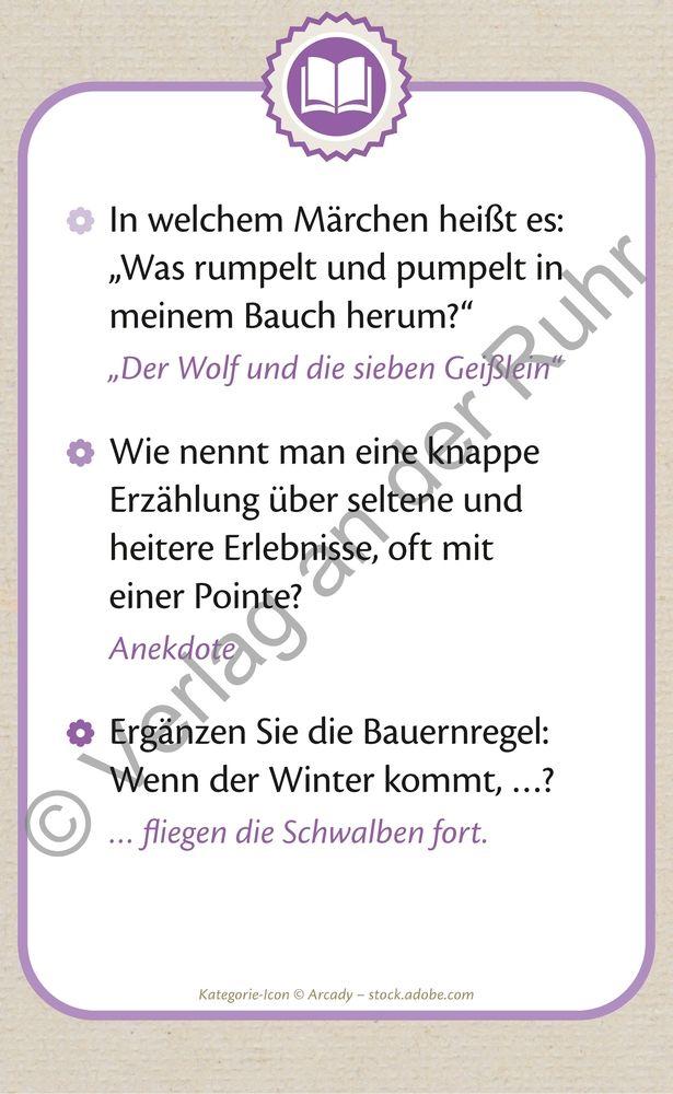 Beispielinhalt (Bild) Die große Quizbox für Senioren