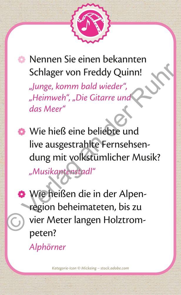 Beispielinhalt (Bild) Die große Quizbox für Senioren