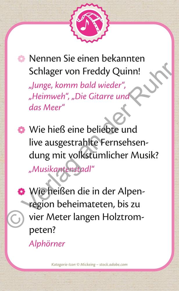 Beispielinhalt (Bild) Die große Quizbox für Senioren