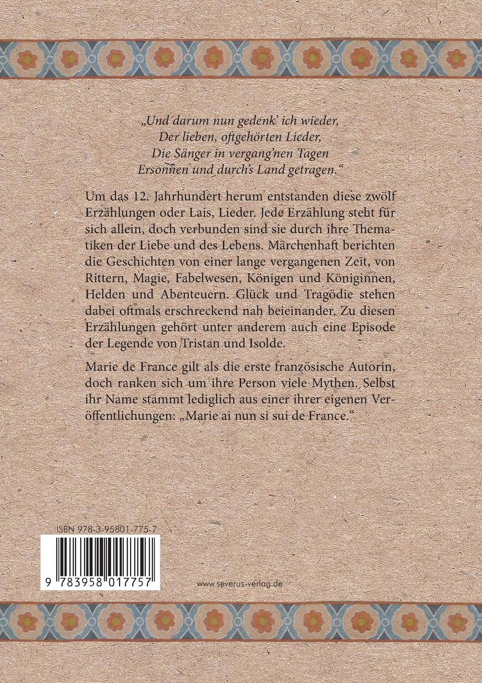 Rückseitencover Die Lais der Marie de France