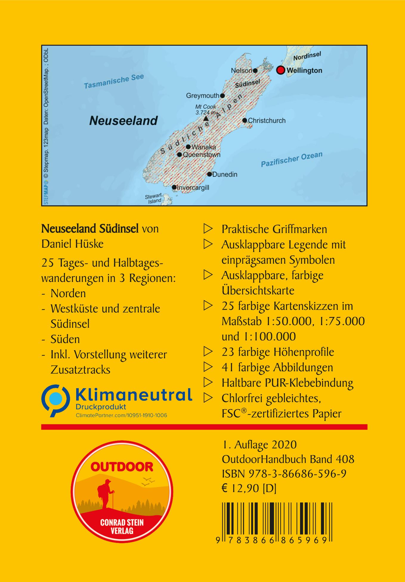 Rückseitencover Neuseeland Südinsel