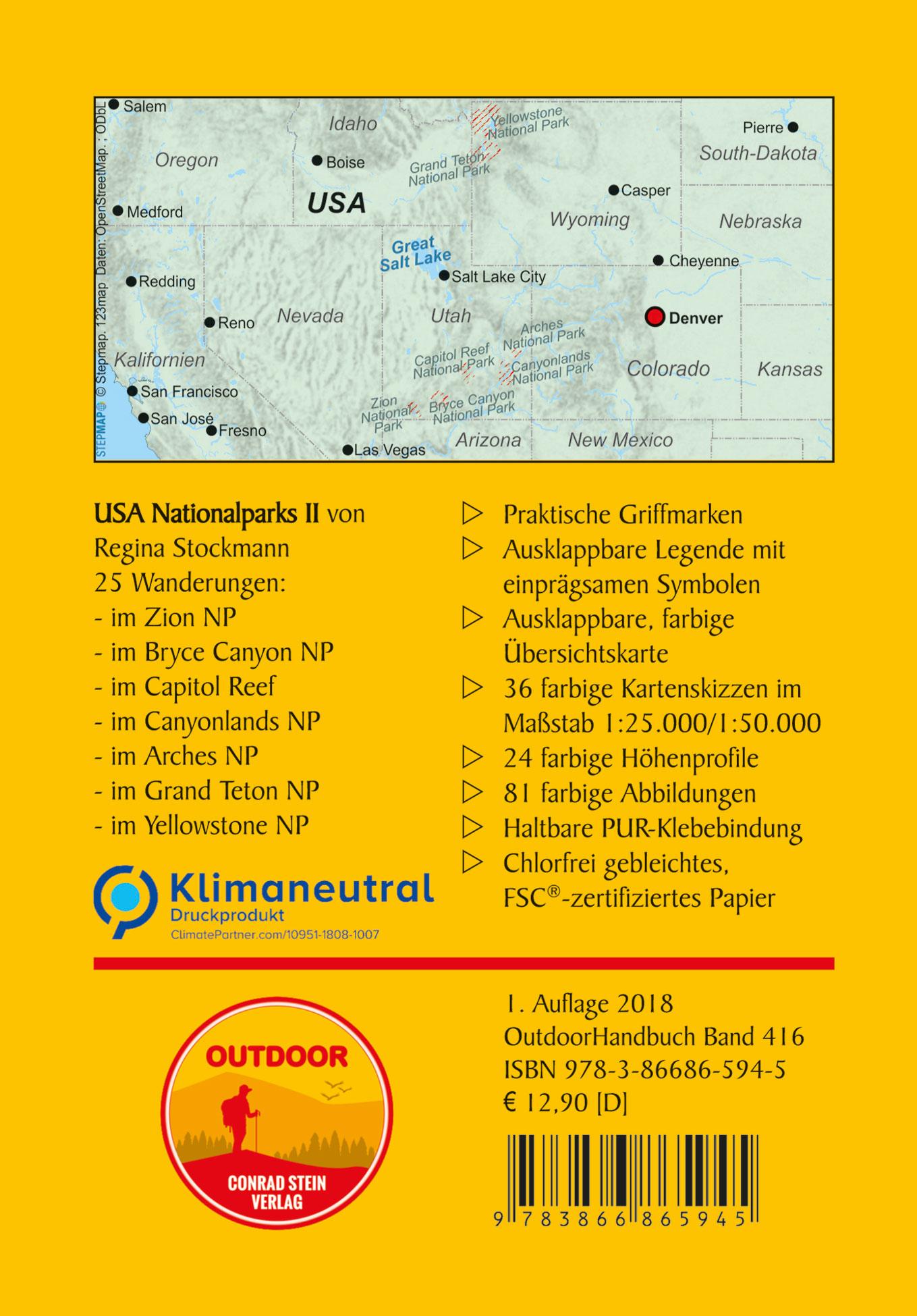 Rückseitencover USA Nationalparks II